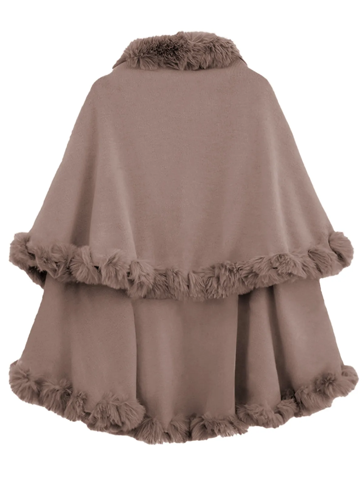 1950s Fur Collar Double Layer Cape Shawl sold by Retro Stage product image thumbnail 5