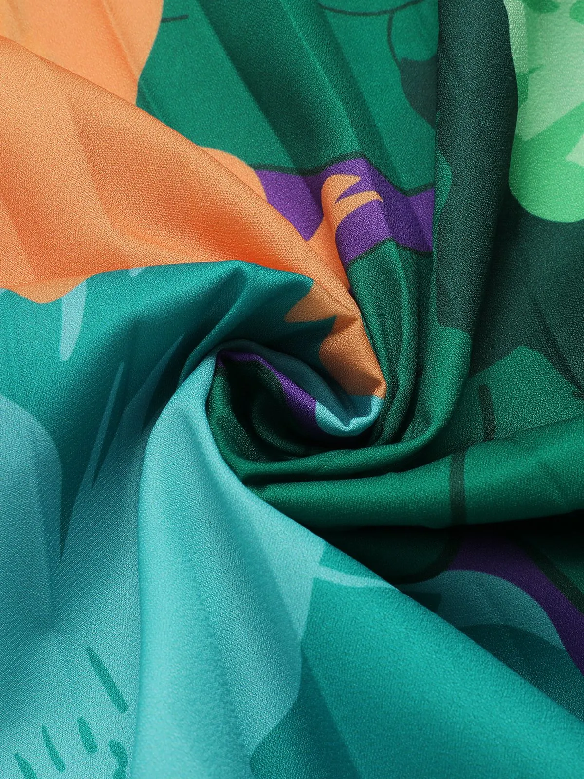 1940s Floral V-Neck Belt Dress sold by Retro Stage product image thumbnail 5