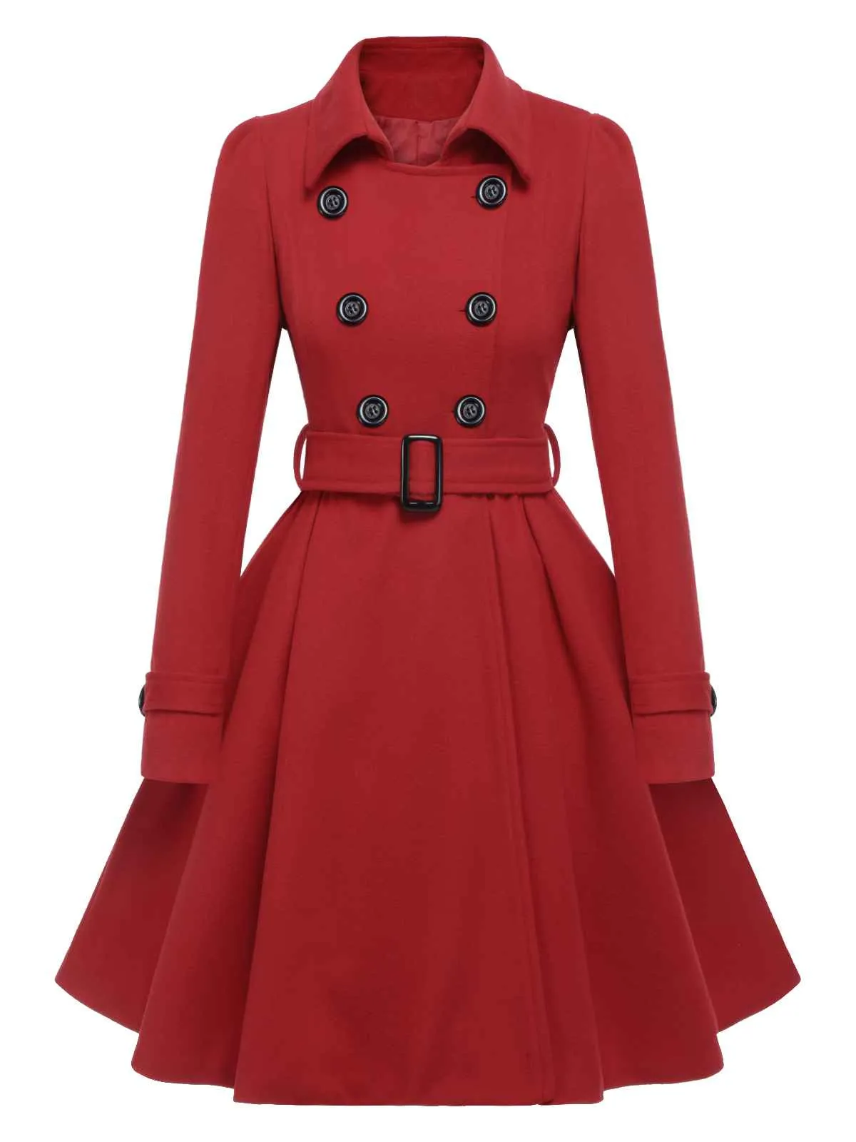 1950s Solid Color Lapel Slim Coat sold by Retro Stage product image thumbnail 4