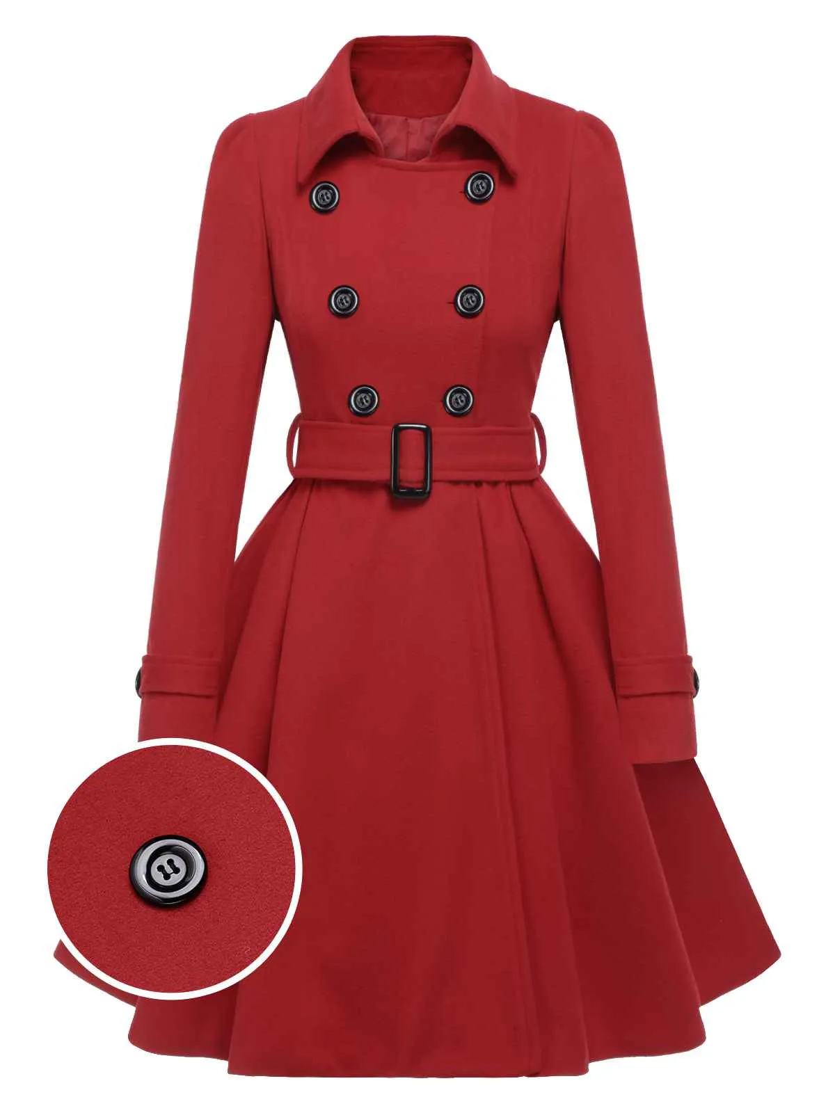 1950s Solid Color Lapel Slim Coat sold by Retro Stage product image thumbnail 3