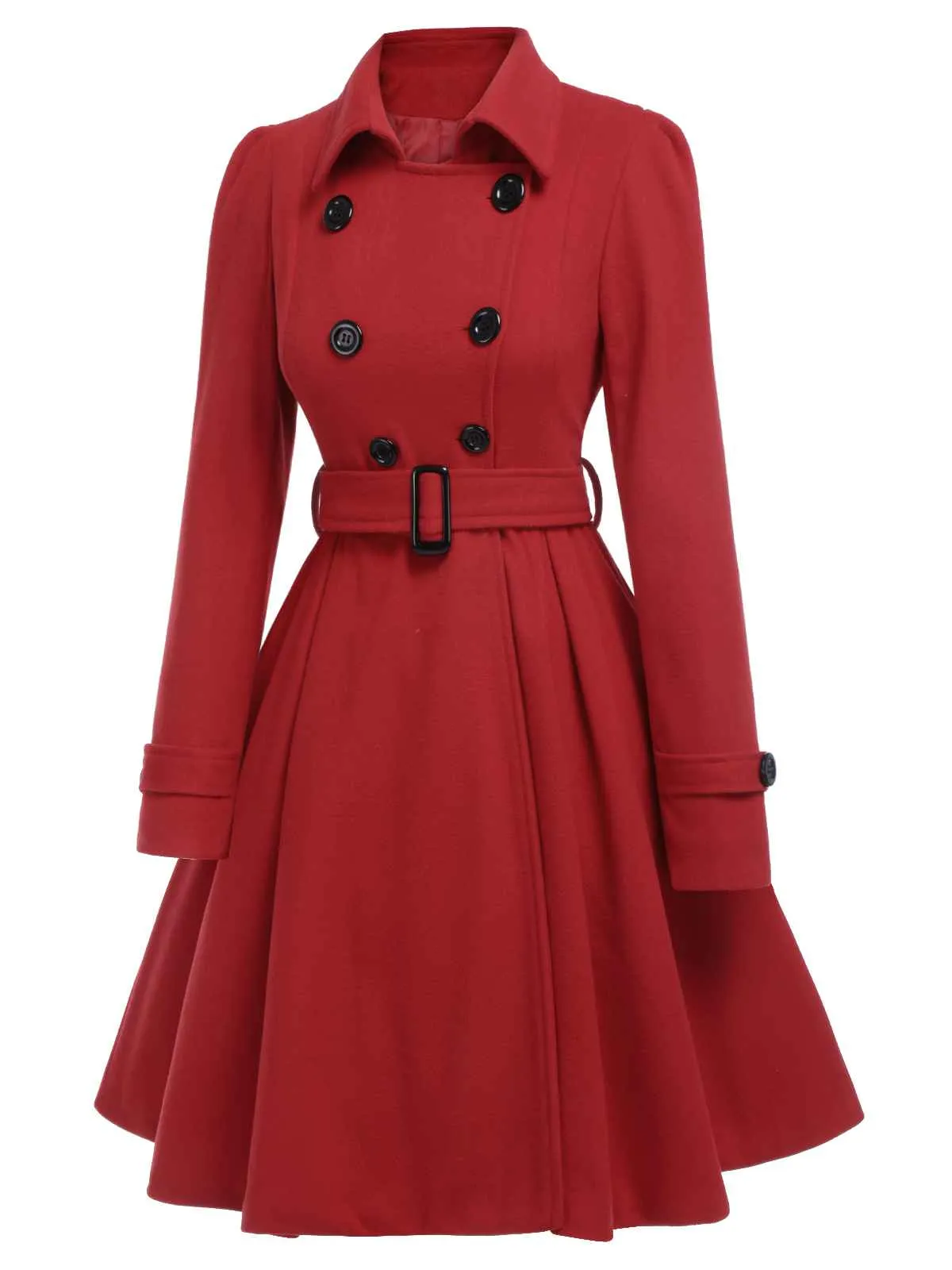 1950s Solid Color Lapel Slim Coat sold by Retro Stage product image thumbnail 5