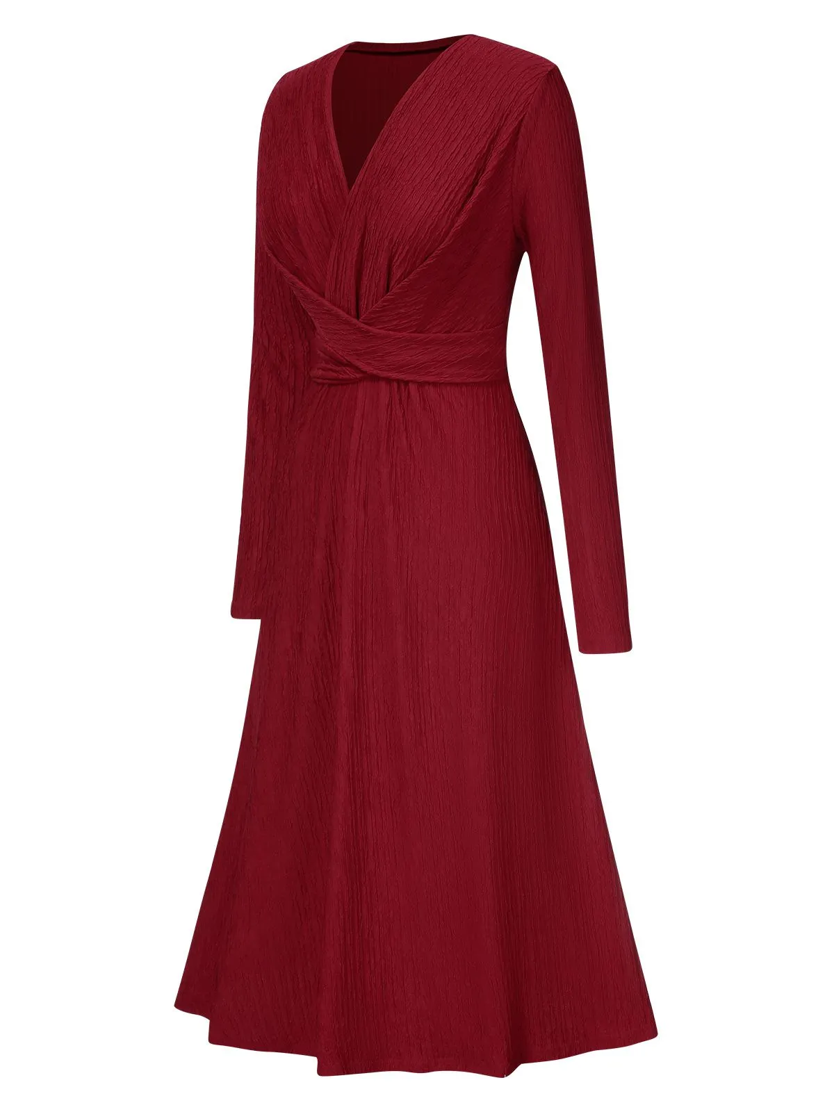 1940s V-Neck Wrap Waist A-Line Midi Dress sold by Retro Stage product image thumbnail 3