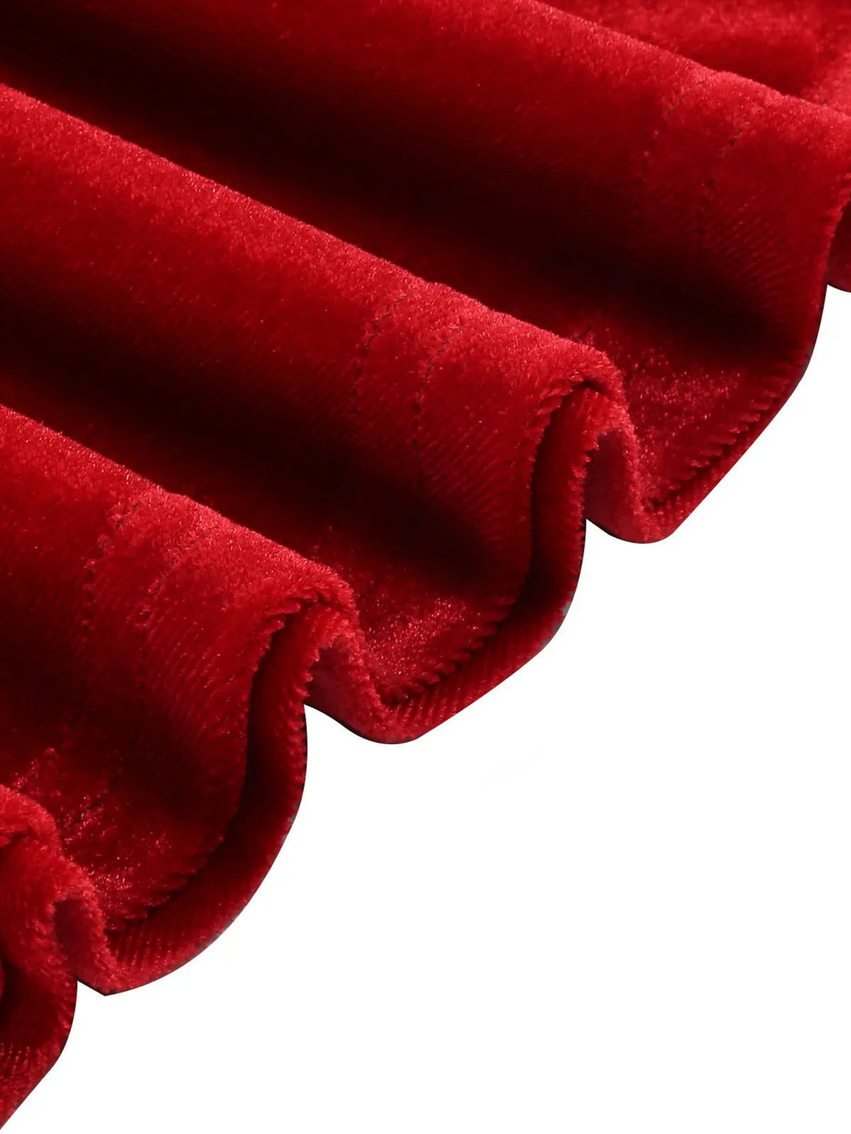 1950s Solid Velvet V-Neck Swing Dress sold by Retro Stage product image thumbnail 4