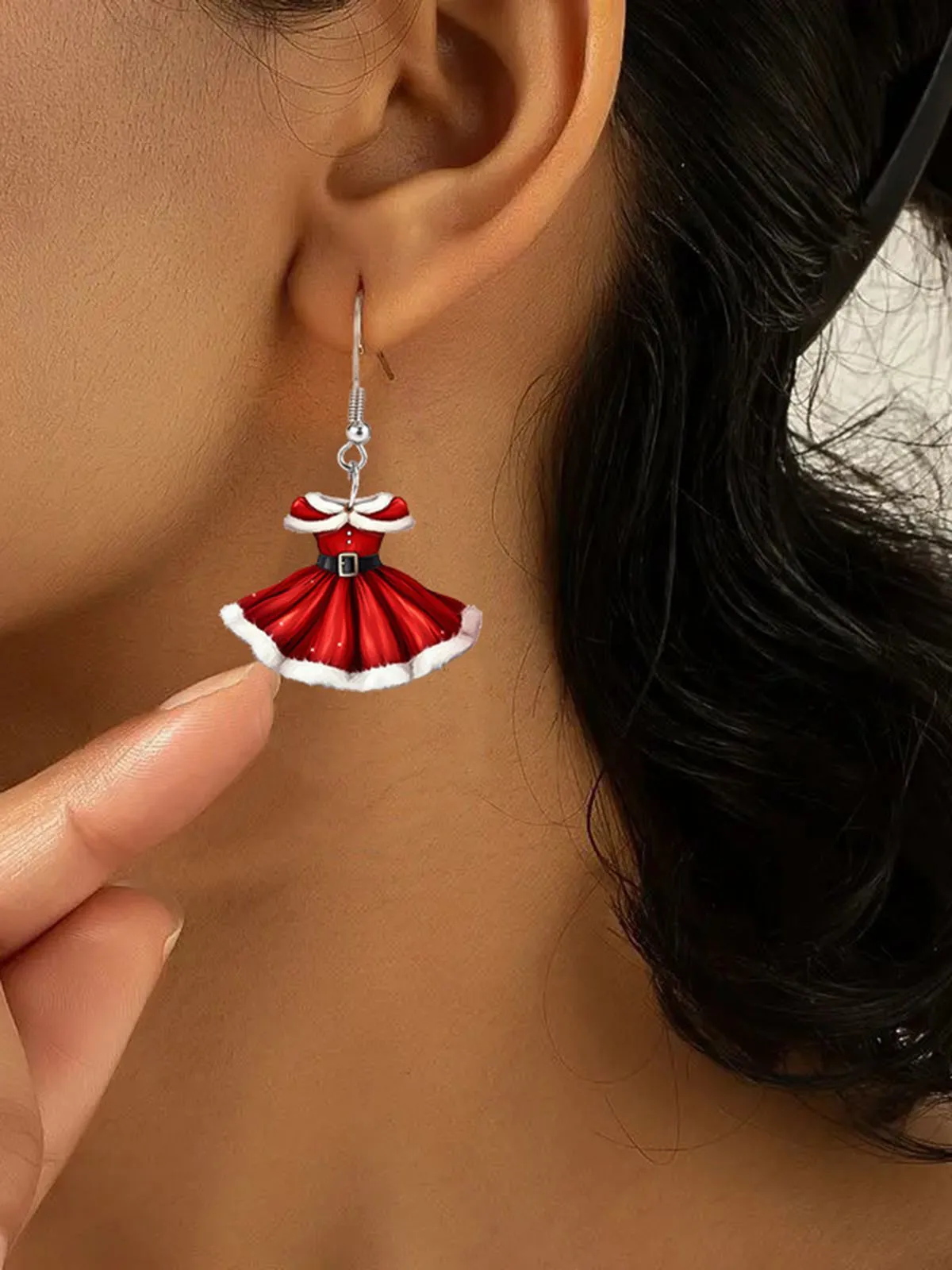 Acrylic Princess Dress Pendant Earrings sold by Retro Stage product image thumbnail 2