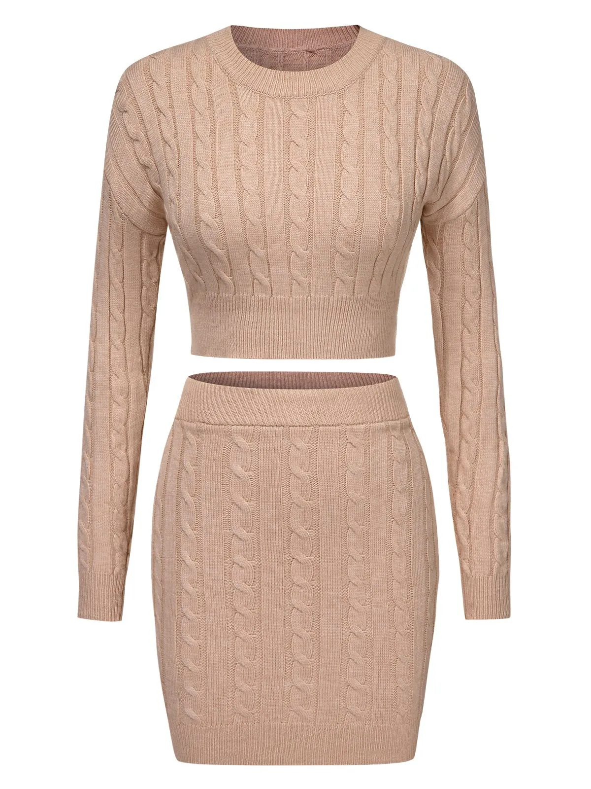 2PCS 1960s Knitted Cropped Sweater & Skirt sold by Retro Stage product image thumbnail 2