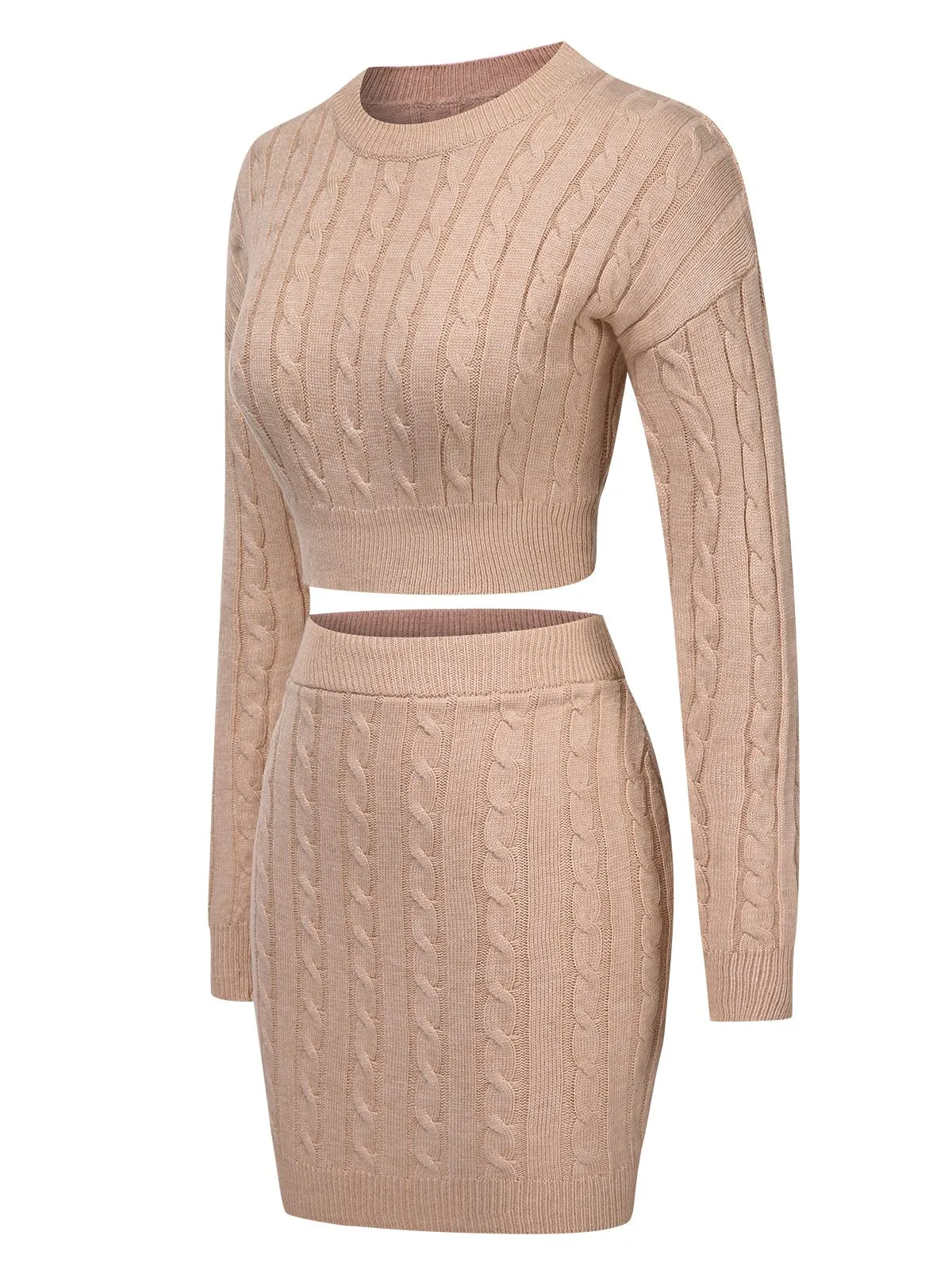 2PCS 1960s Knitted Cropped Sweater & Skirt sold by Retro Stage product image thumbnail 4