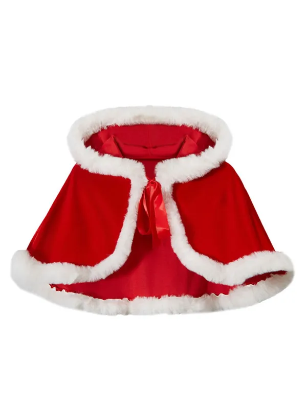 1950s Velvet Christmas Costumes Hooded Cape sold by Retro Stage