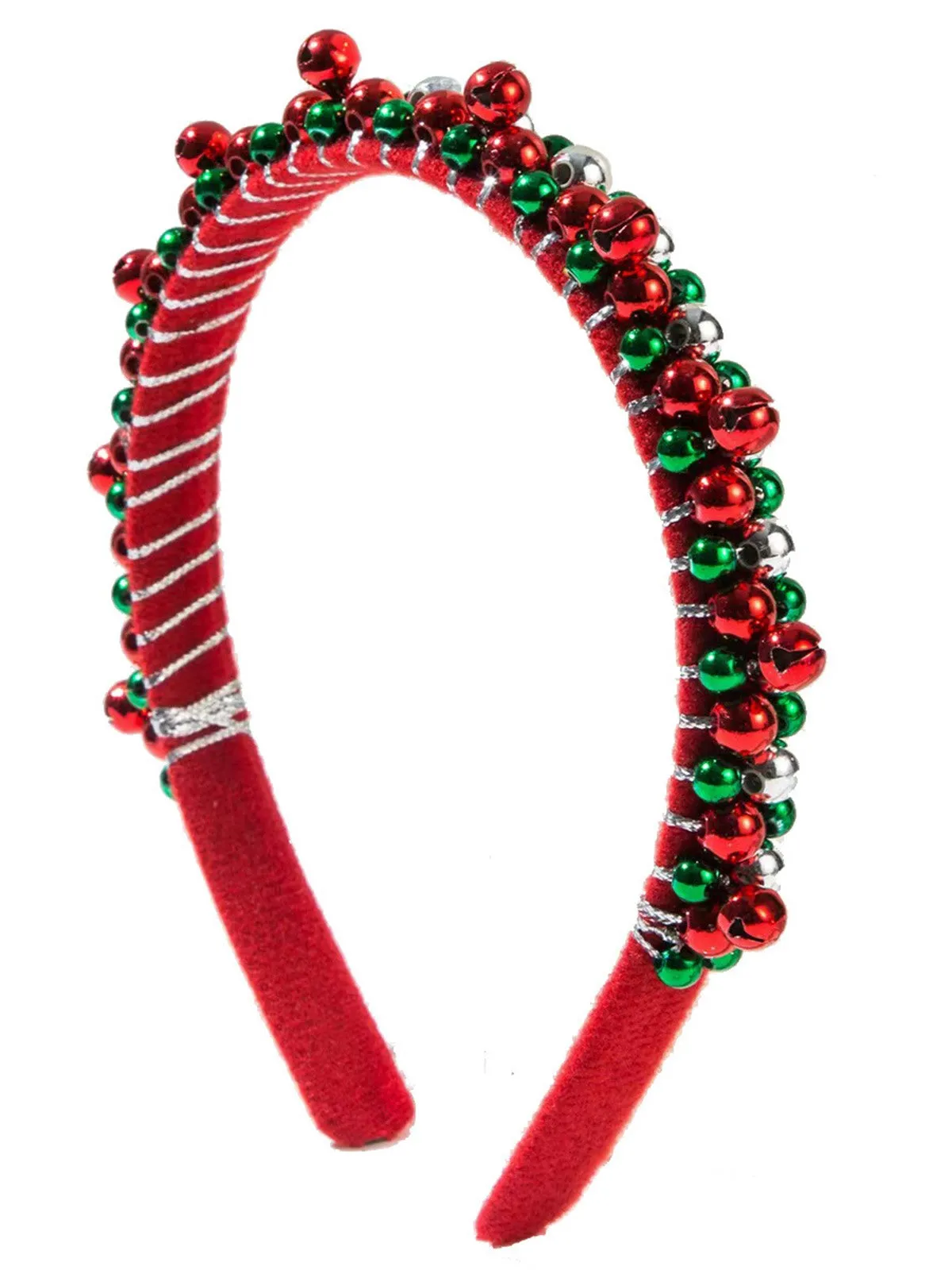 Christmas Colored Bell Beads Headband sold by Retro Stage product image thumbnail 2