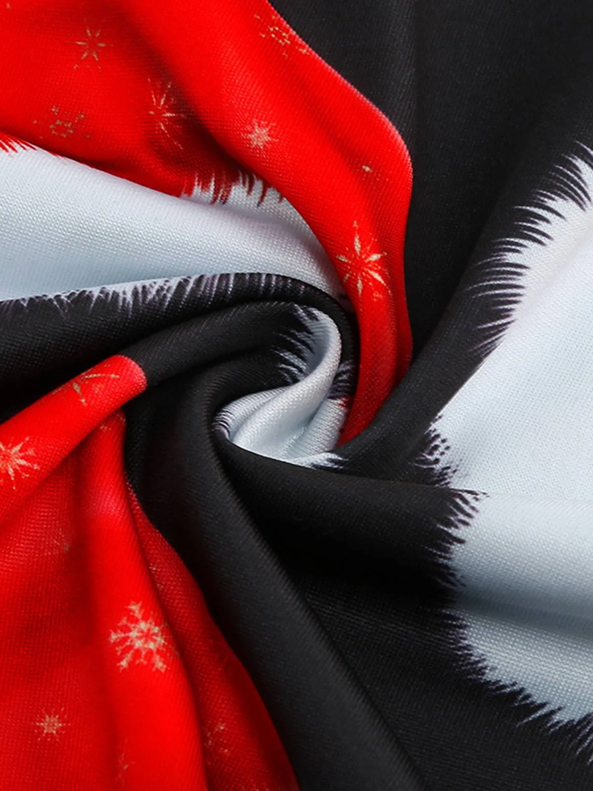 Red 1950s Christmas Santa Hat Patchwork Dress sold by Retro Stage product image thumbnail 4