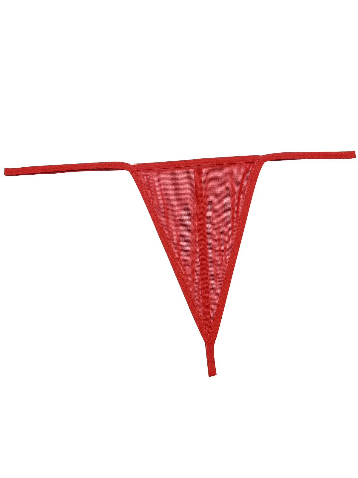 Red 1970s Sheer Lace-Up Nightgown sold by Retro Stage product image thumbnail 4