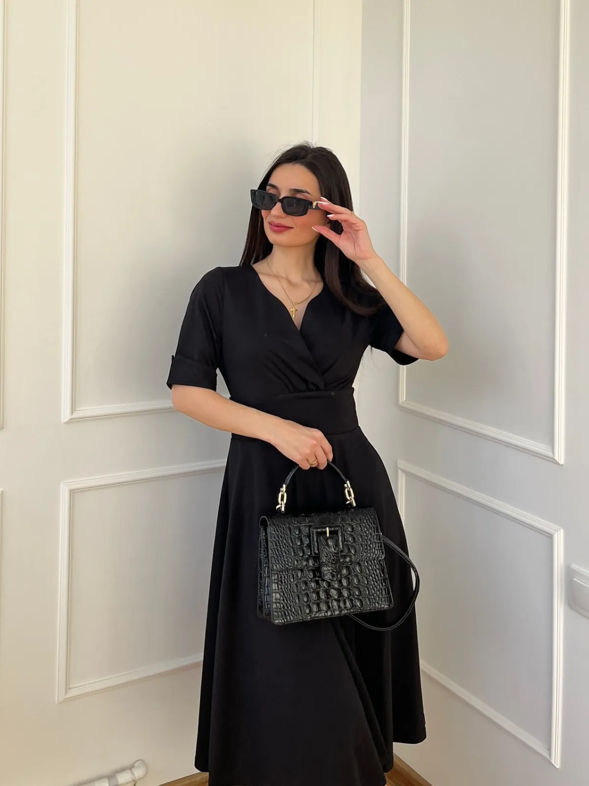 1950s Solid Sweetheart Fold Swing Dress sold by Retro Stage