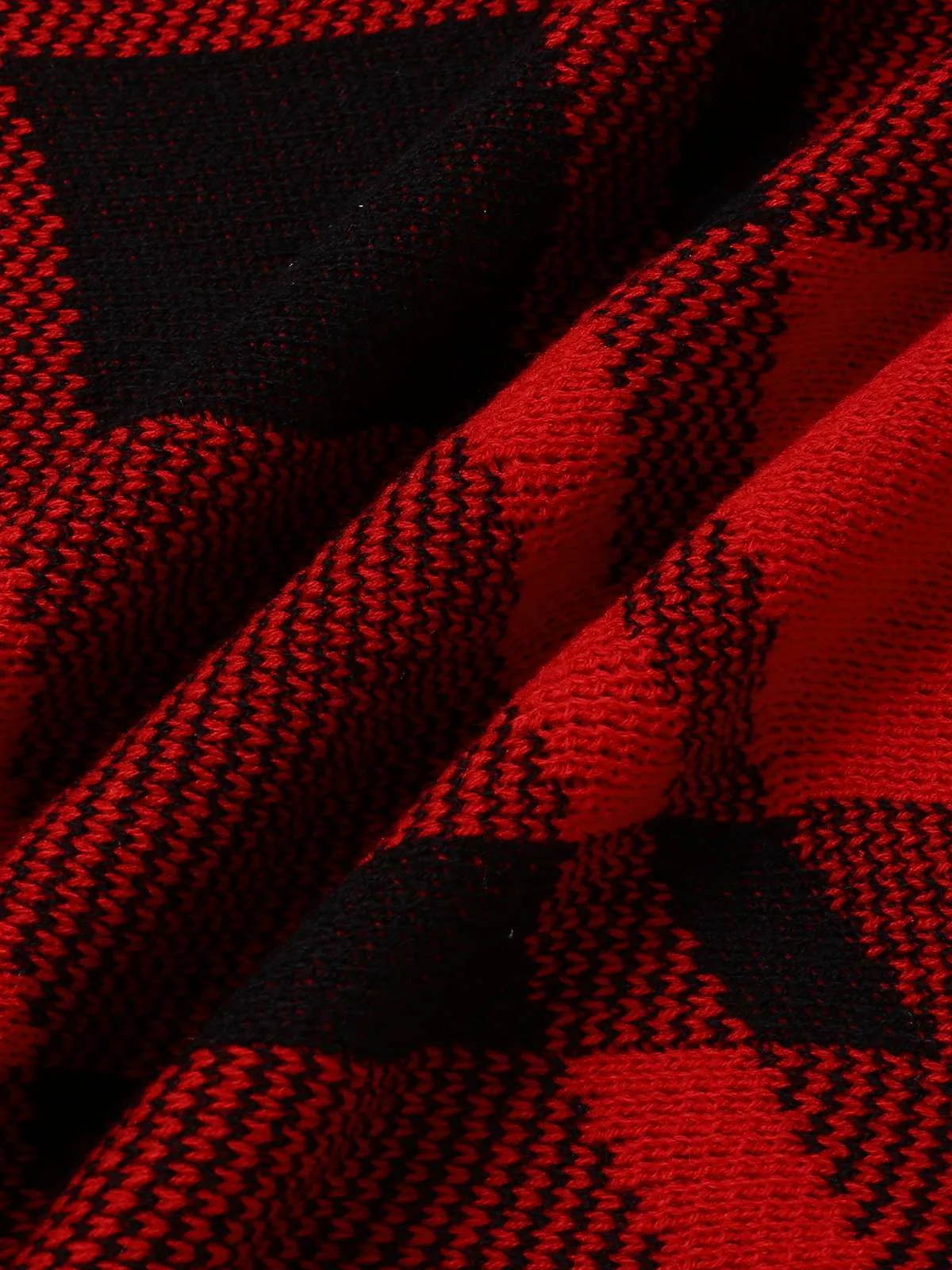 1950s Mock Neck Plaid Knit Poncho Sweater sold by Retro Stage product image thumbnail 4