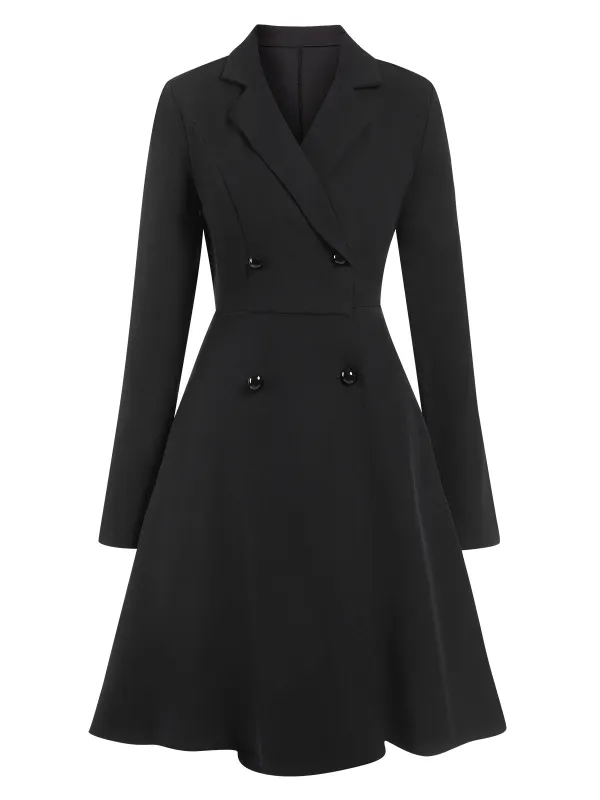 1950s Solid Lapel Double Breasted Trench Coat sold by Retro Stage