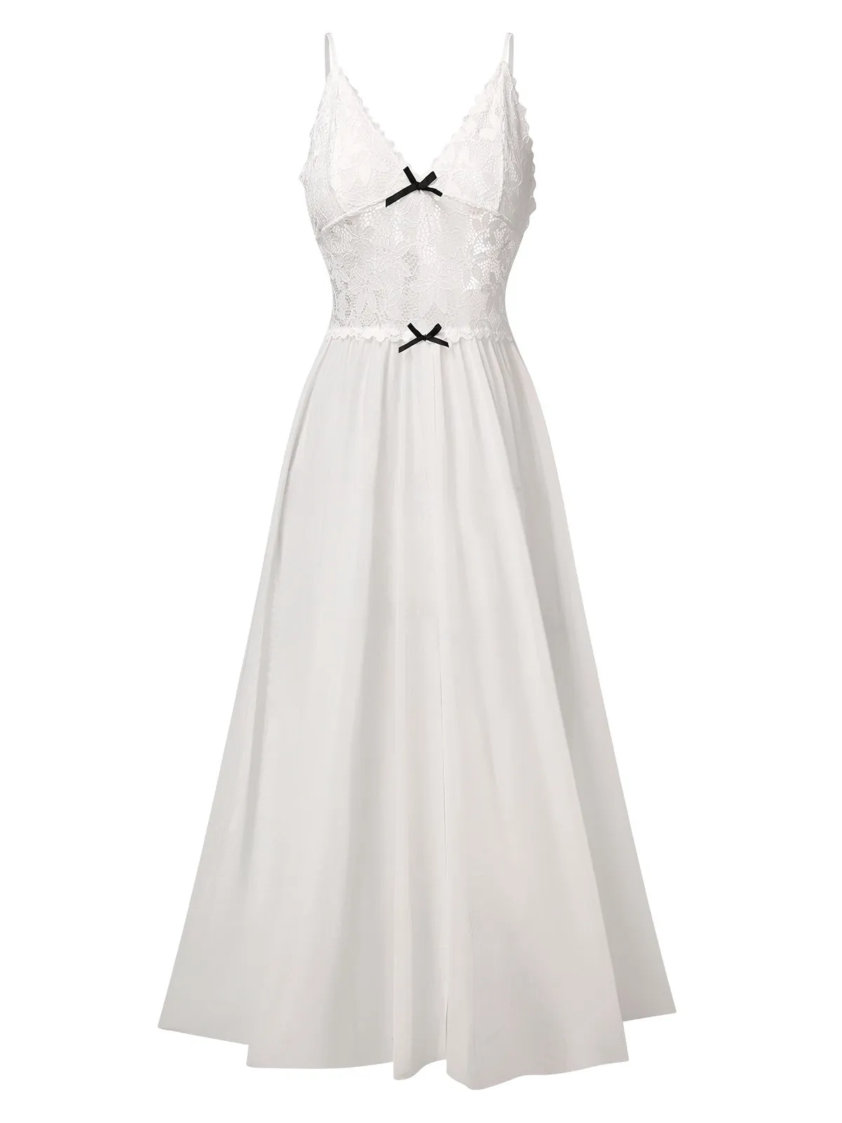 1930s Sheer Lace Spaghetti Straps Nightgown sold by Retro Stage product image thumbnail 4