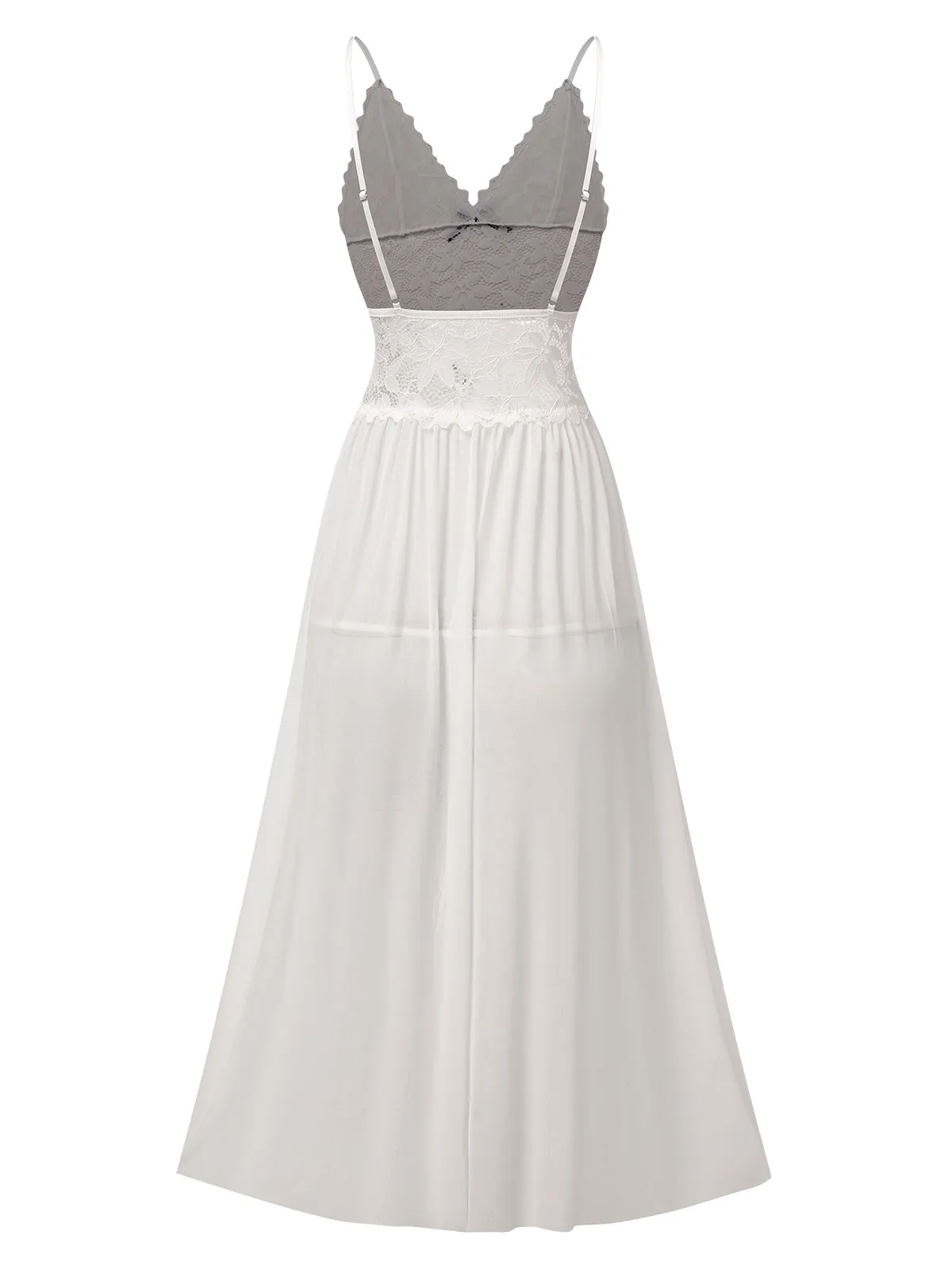 1930s Sheer Lace Spaghetti Straps Nightgown sold by Retro Stage product image thumbnail 5