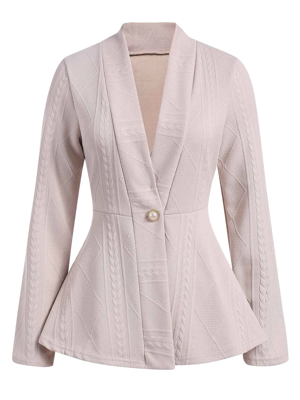 1960s Pearl Buttoned Waisted Flare Long Sleeve Coat sold by Retro Stage product image thumbnail 5