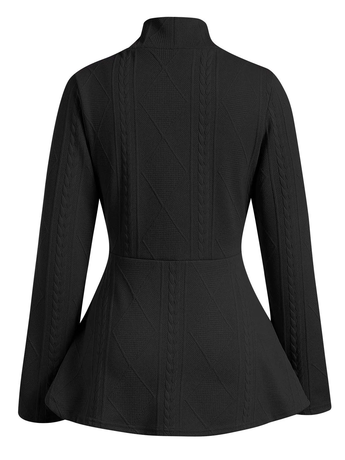 1960s Pearl Buttoned Waisted Flare Long Sleeve Coat sold by Retro Stage product image thumbnail 2