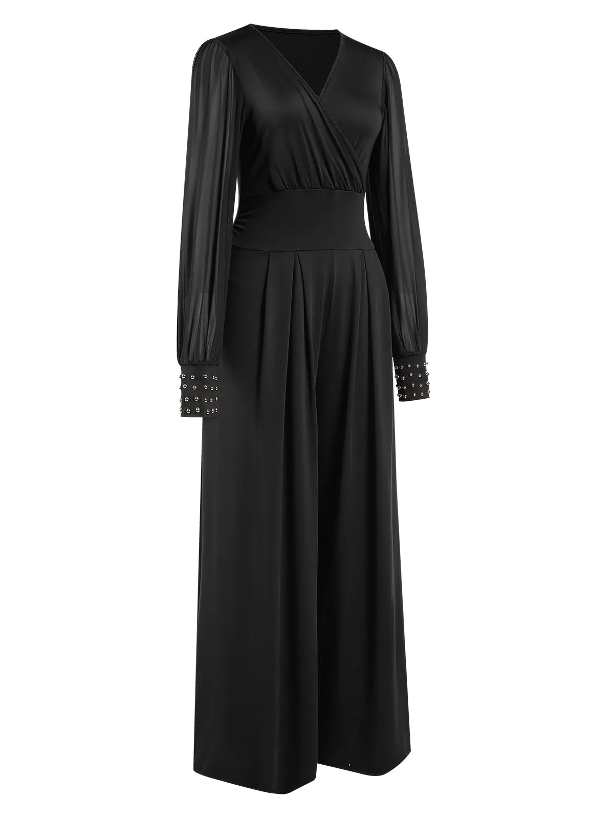 1930s Solid V-Neck Beading Mesh Jumpsuit sold by Retro Stage product image thumbnail 3