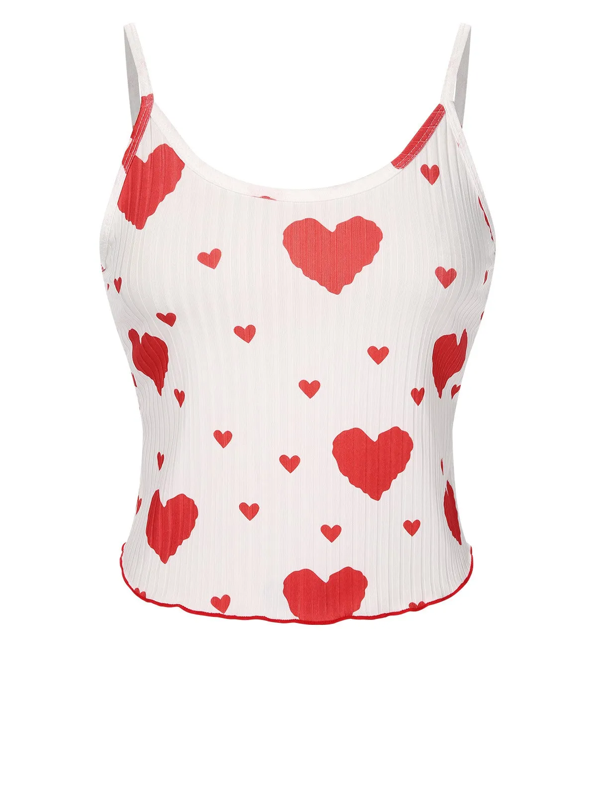 1970s Hearts Knit Spaghetti Strap Pajamas sold by Retro Stage product image thumbnail 4