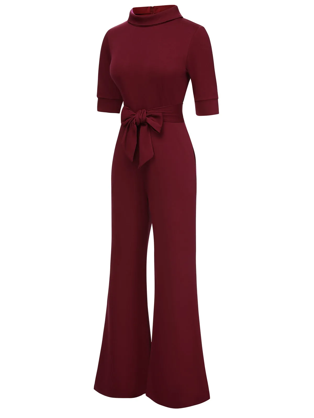 1930s Solid Rolled Collar Belted Jumpsuit sold by Retro Stage product image thumbnail 2