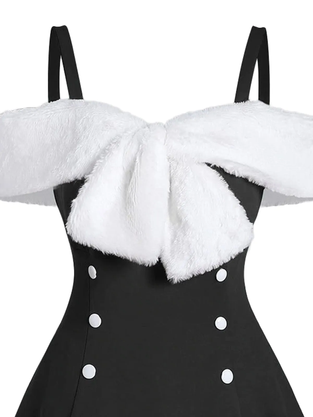 1950s Bow Cold Shoulder Swing Dress sold by Retro Stage product image thumbnail 3