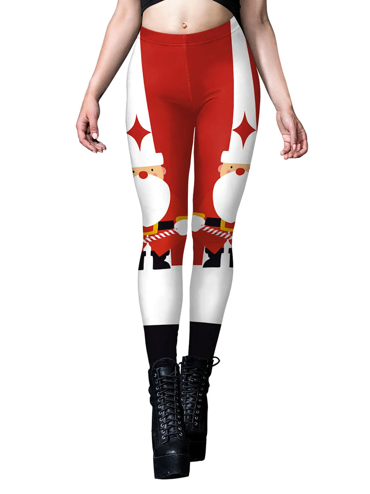 1960s Christmas Printed Cute Leggings sold by Retro Stage product image thumbnail 3