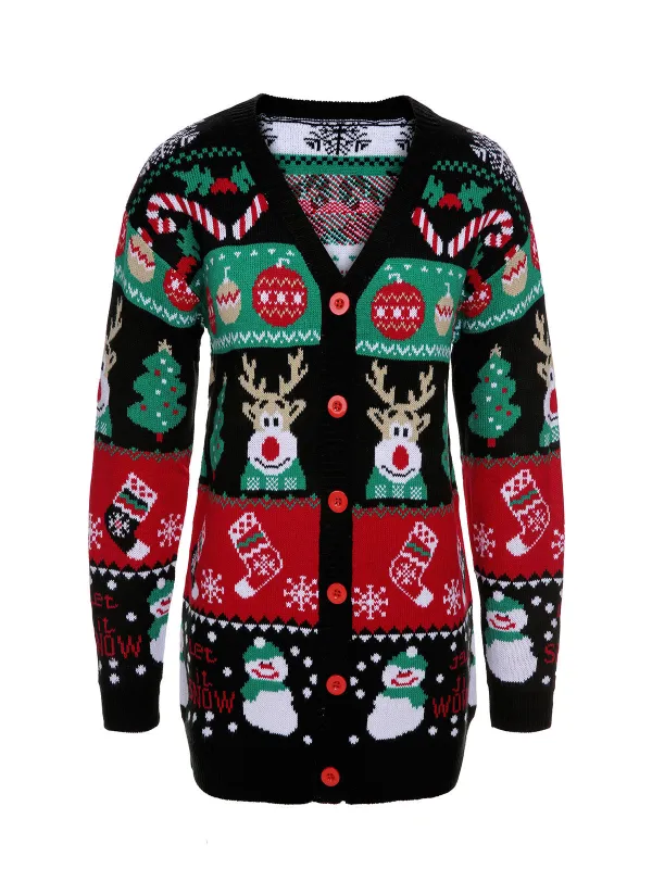 Black 1940s Christmas Knitted Sweater sold by Retro Stage