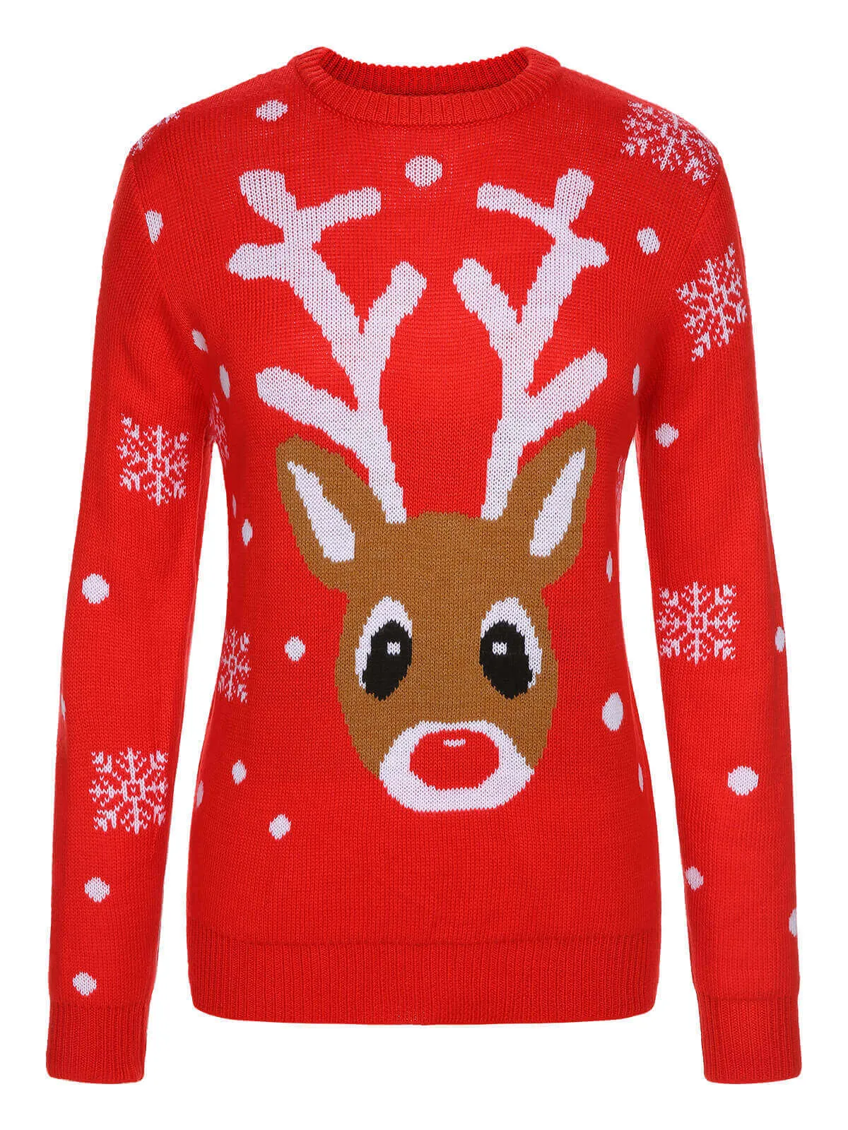 Red 1940s Christmas Reindeer Knit Sweater sold by Retro Stage product image thumbnail 2