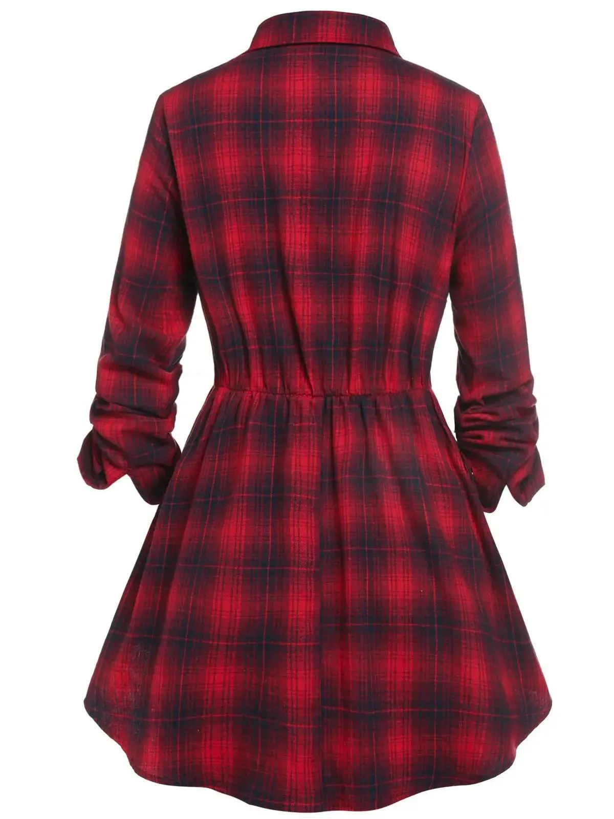 1930s Scottish Plaid Lapel Belt Blouse sold by Retro Stage product image thumbnail 2