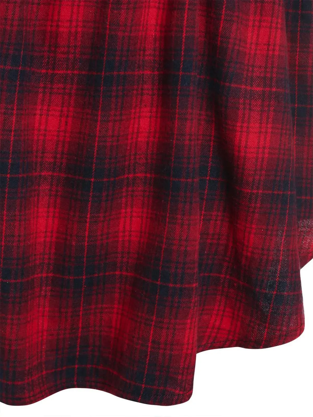 1930s Scottish Plaid Lapel Belt Blouse sold by Retro Stage product image thumbnail 3