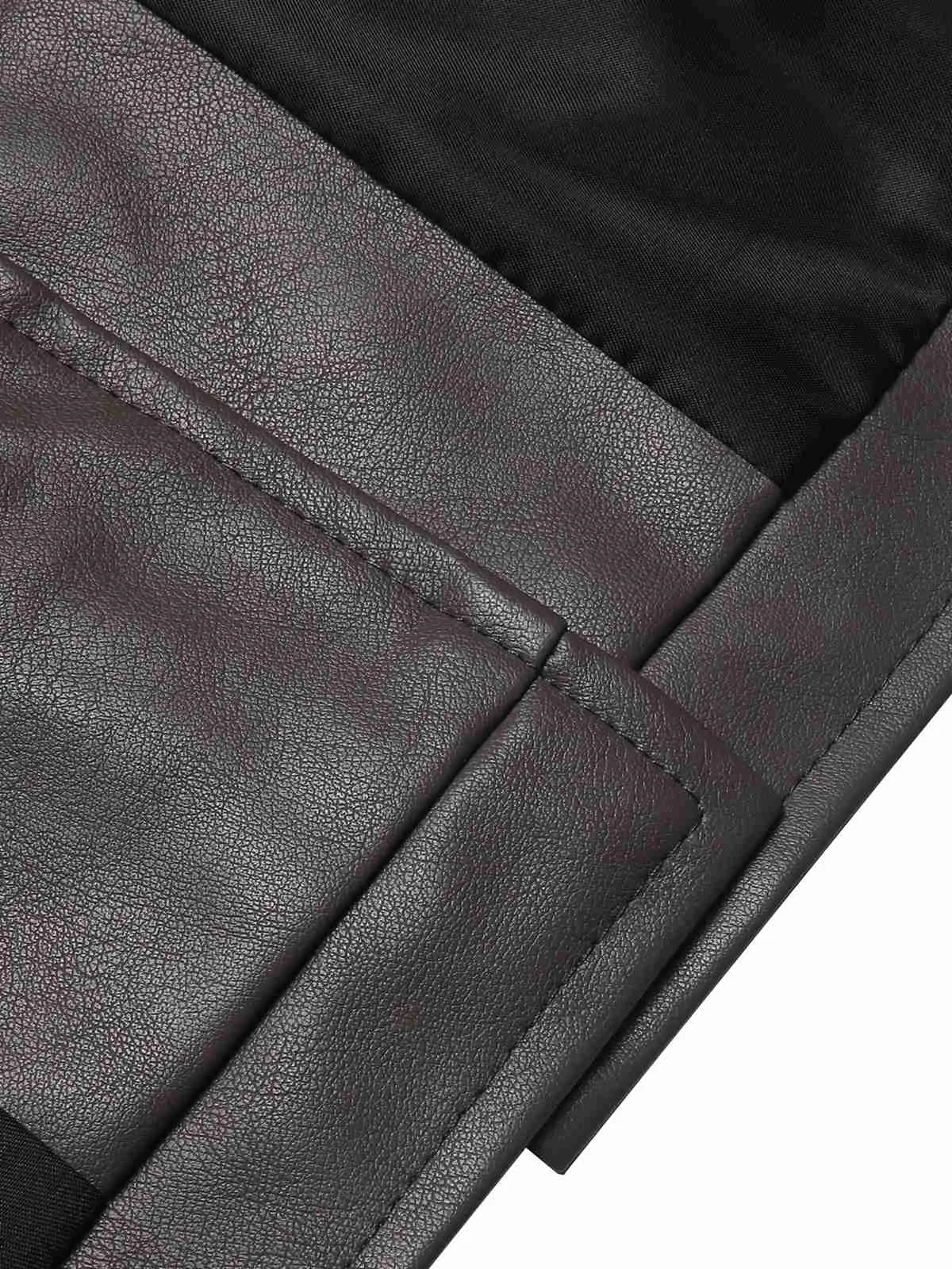 Gray 1960s Solid Plush Faux Leather Belted Coat sold by Retro Stage product image thumbnail 5