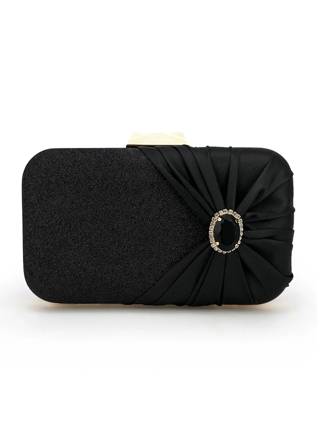 Vintage Crystal Glitter Satin Clutch Bag sold by Retro Stage product image thumbnail 4