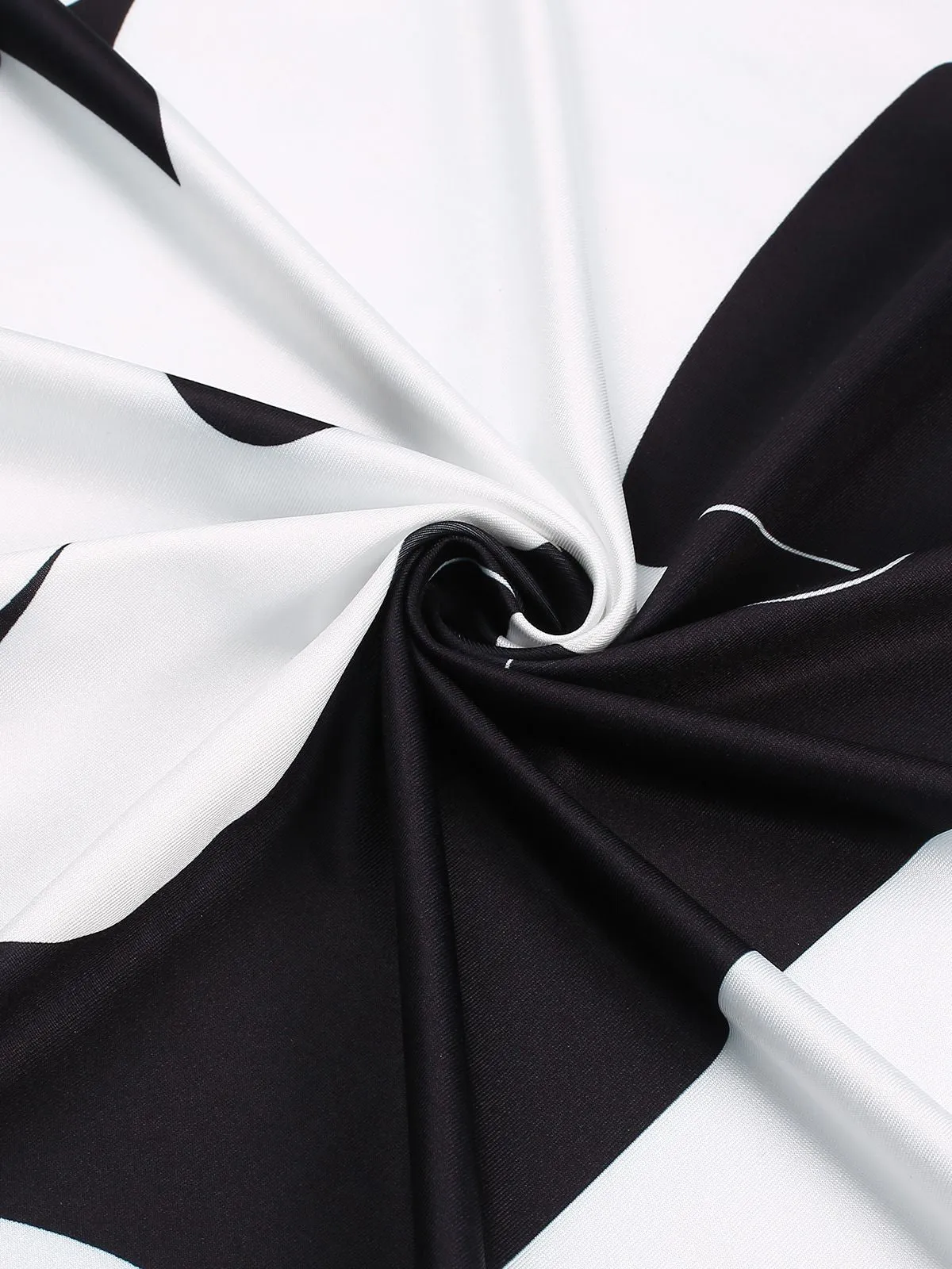 Black 1940s Extra Skirt Floral Stripe Dress sold by Retro Stage product image thumbnail 4