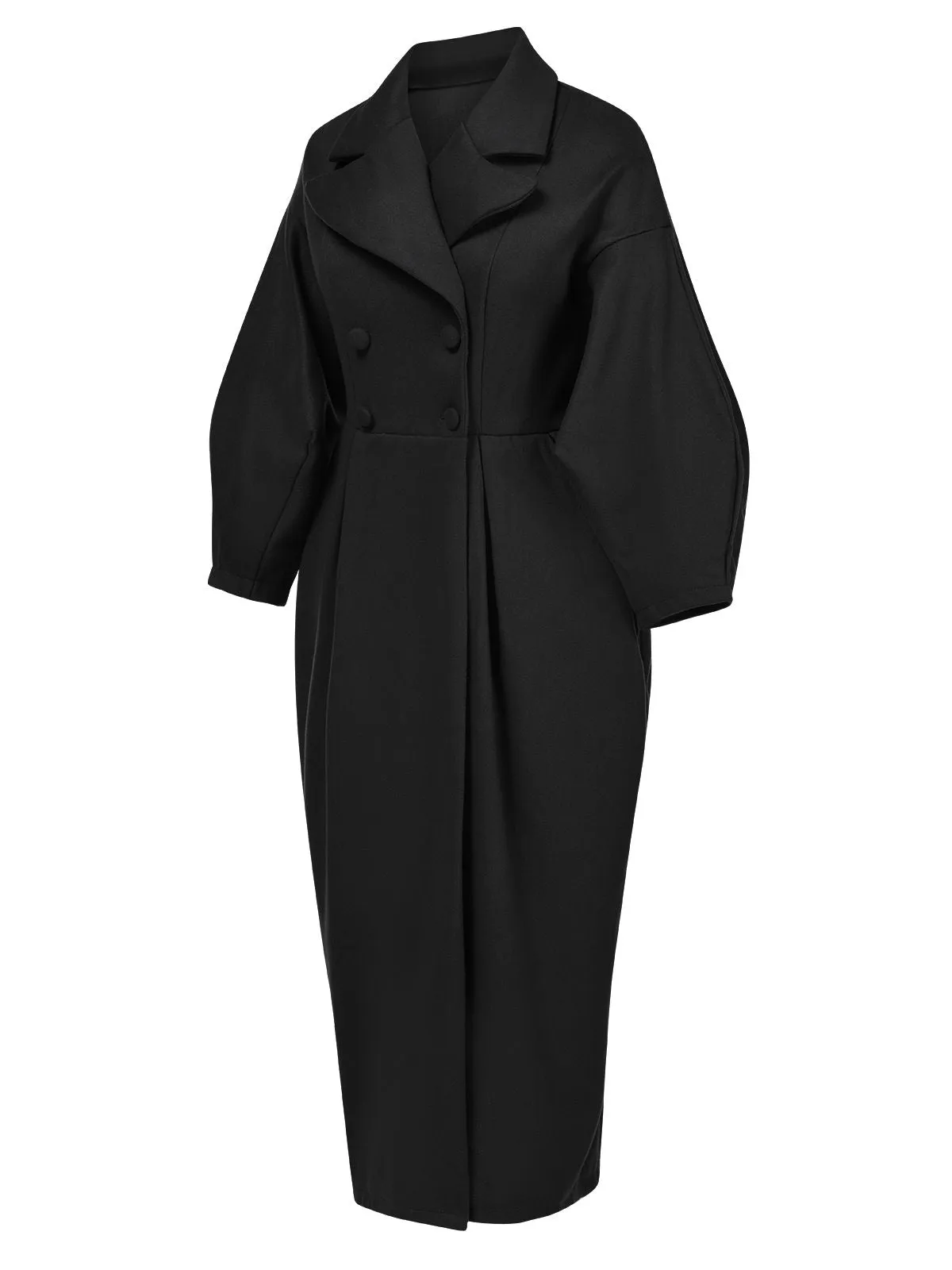 1960s Solid Lantern Sleeves Wide Lapel Coat sold by Retro Stage product image thumbnail 3