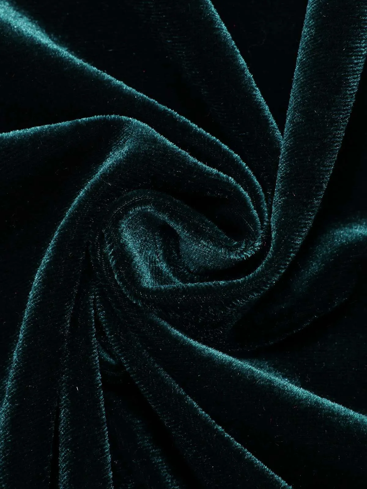 1940s Solid Waist Tie V-Neck Velvet Jumpsuit sold by Retro Stage product image thumbnail 5