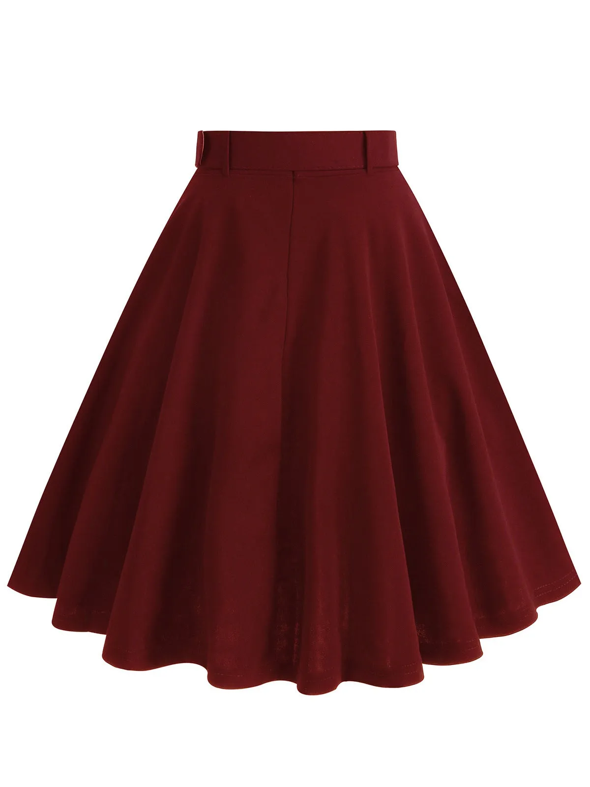 1950s Solid Pleated Button Belted Skirt sold by Retro Stage product image thumbnail 3