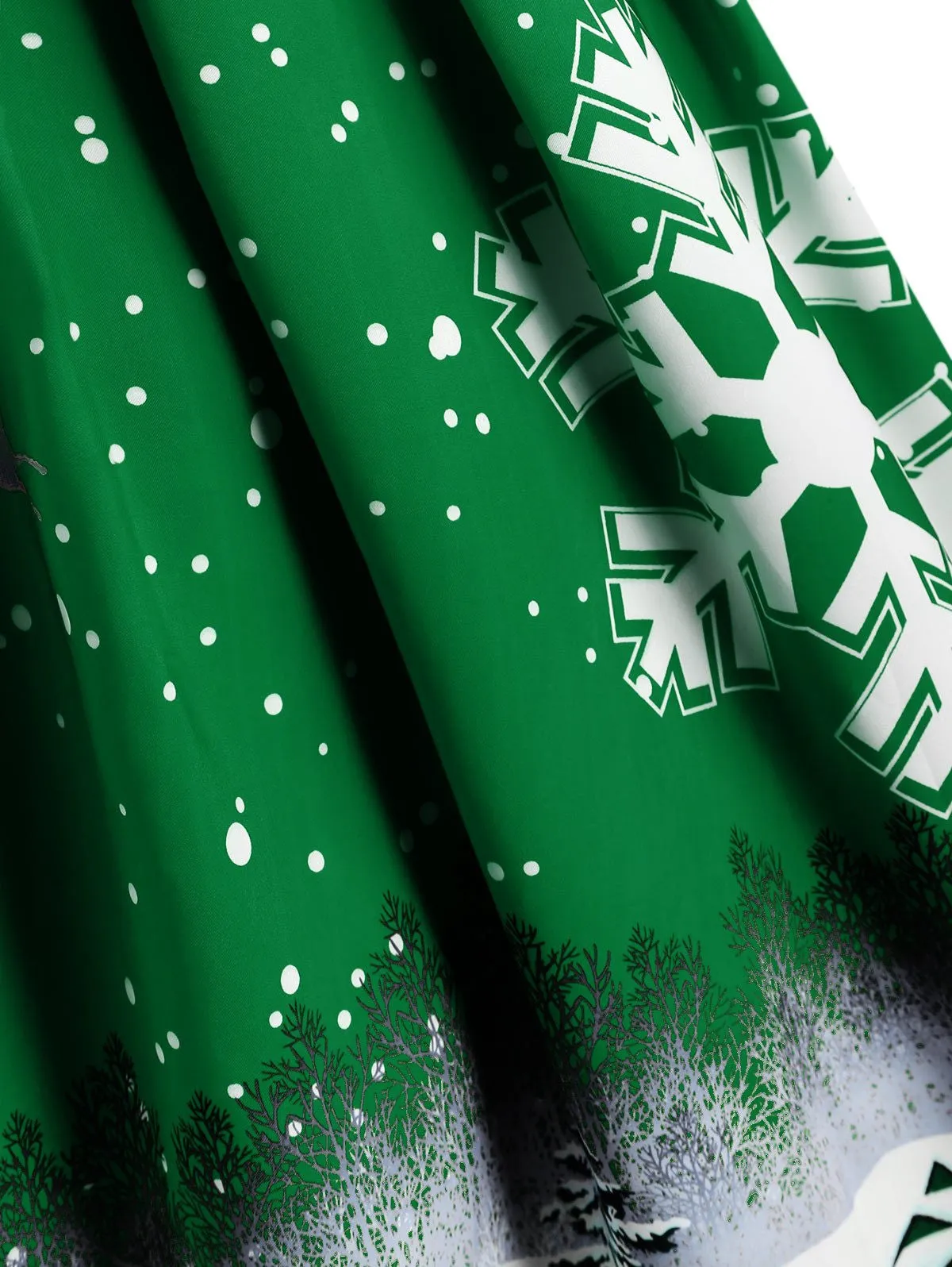 Green 1950s Snowfall Off Shoulder Dress sold by Retro Stage product image thumbnail 4