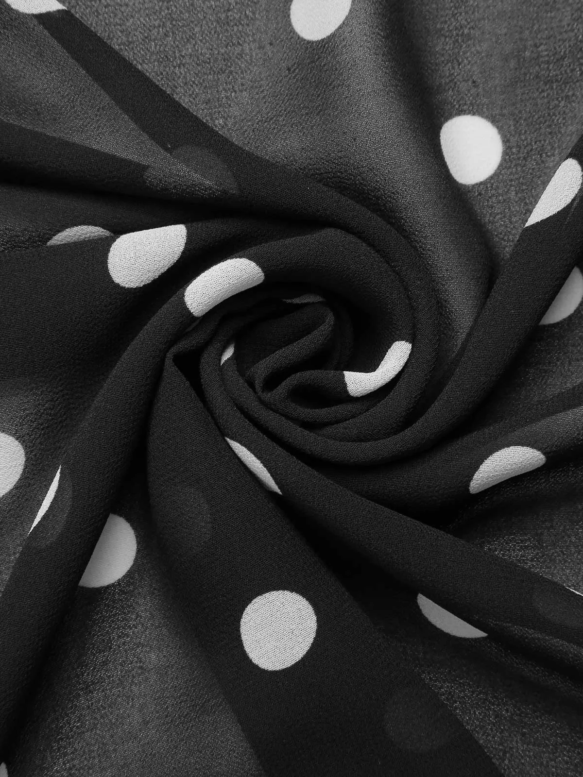 Black 1930s Polka Dot Mermaid Dress sold by Retro Stage product image thumbnail 5