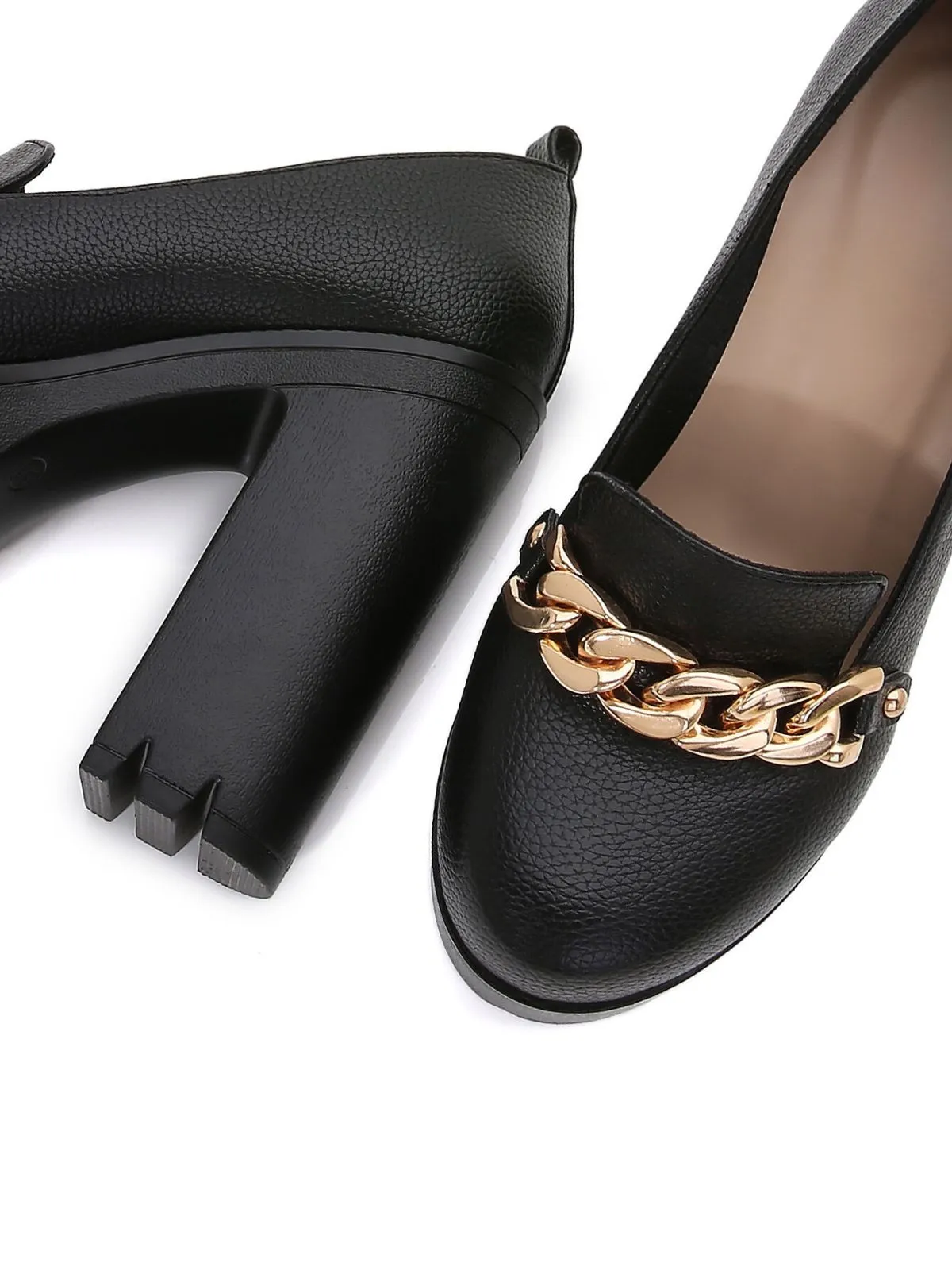 Black Retro Thick Bottom High Heels sold by Retro Stage product image thumbnail 3