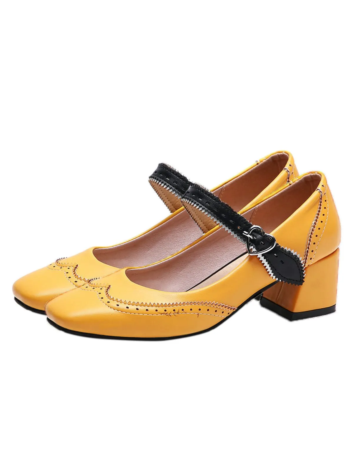 Chunky Heels Mary Jane Shoes sold by Retro Stage product image thumbnail 3