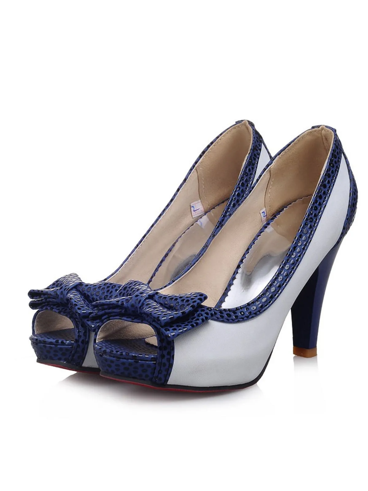 Retro Bow Peep Toe High Heel Shoes sold by Retro Stage