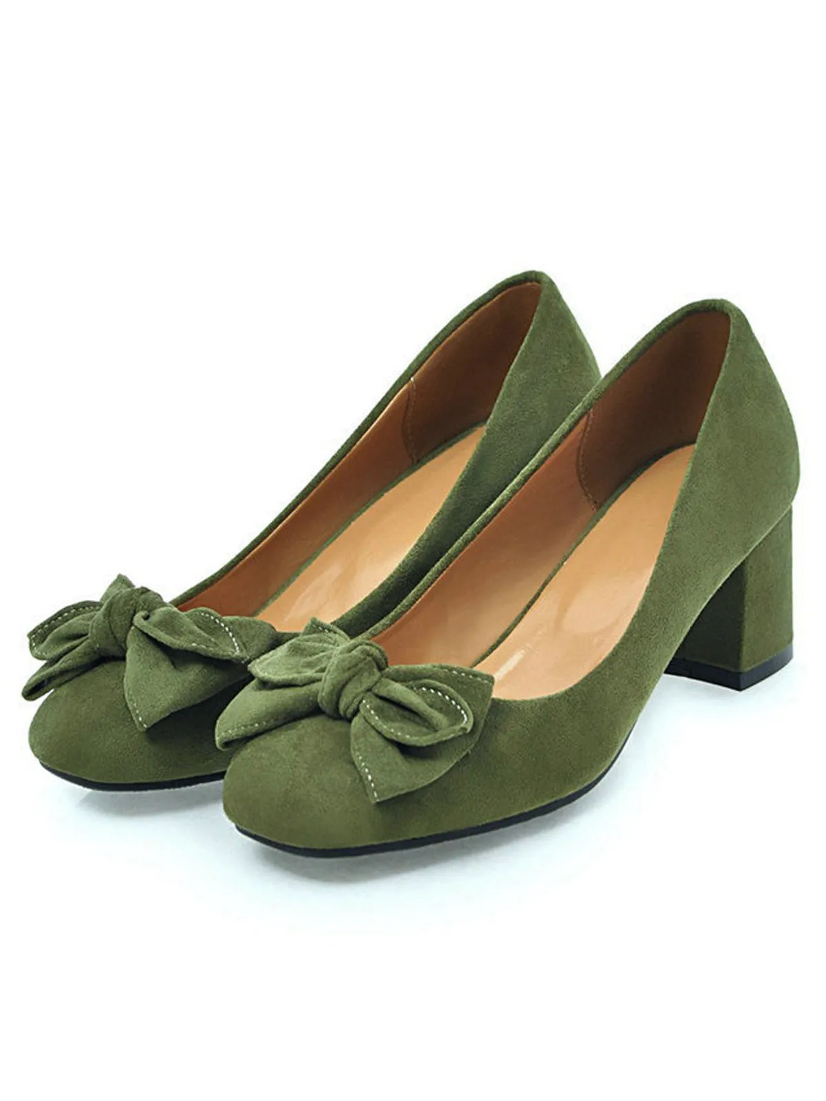 Solid Colored Bow-Knot Wedge Shoes sold by Retro Stage