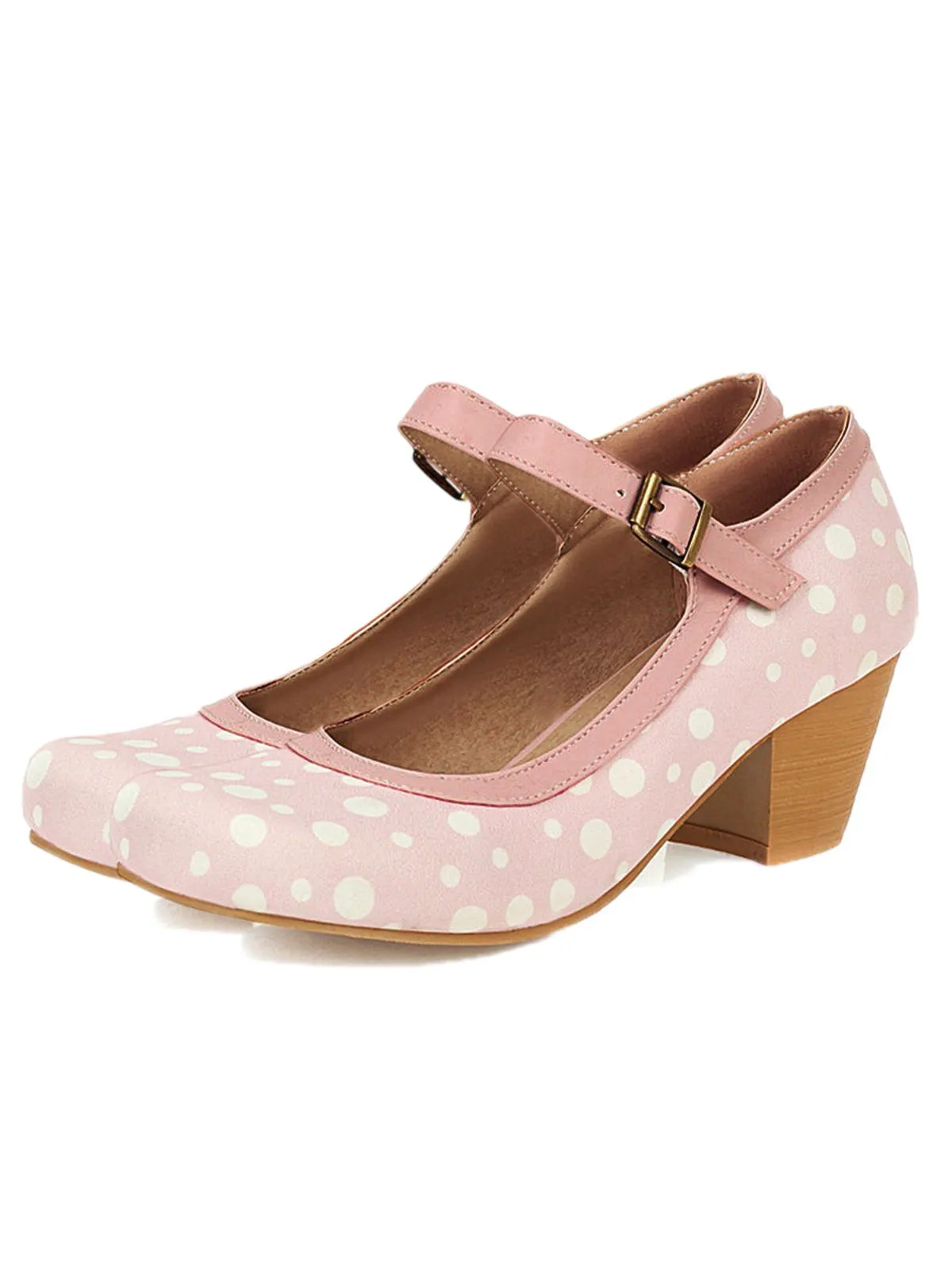 Retro Mid Heels Mary Jane Shoes sold by Retro Stage