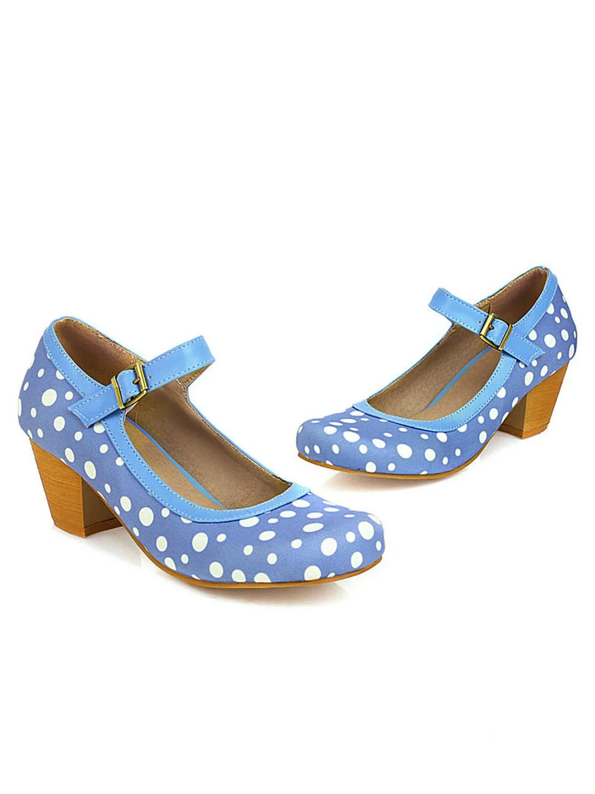 Retro Mid Heels Mary Jane Shoes sold by Retro Stage product image thumbnail 4