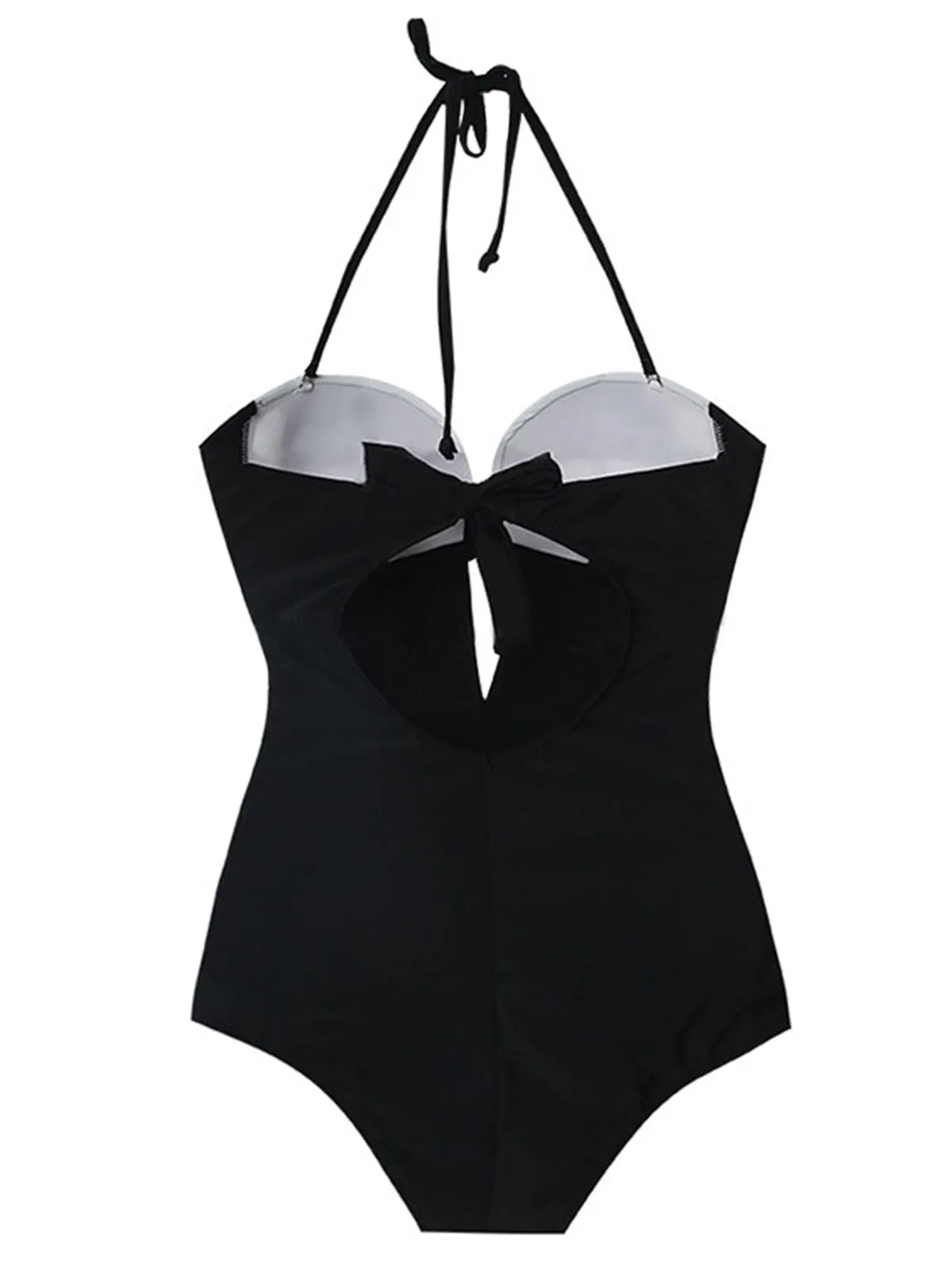 Retro Black Halter Keyhole Swimsuit sold by Retro Stage product image thumbnail 2