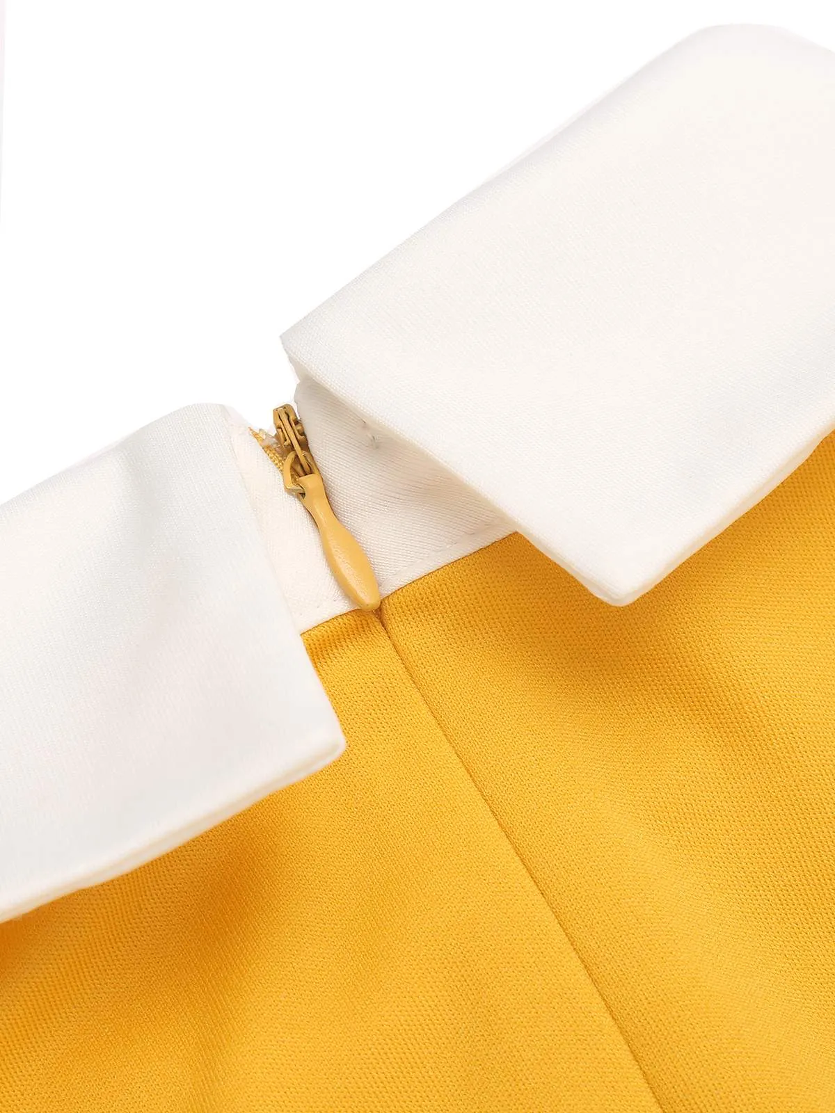 Yellow 1950s Solid Swing Dress sold by Retro Stage product image thumbnail 3
