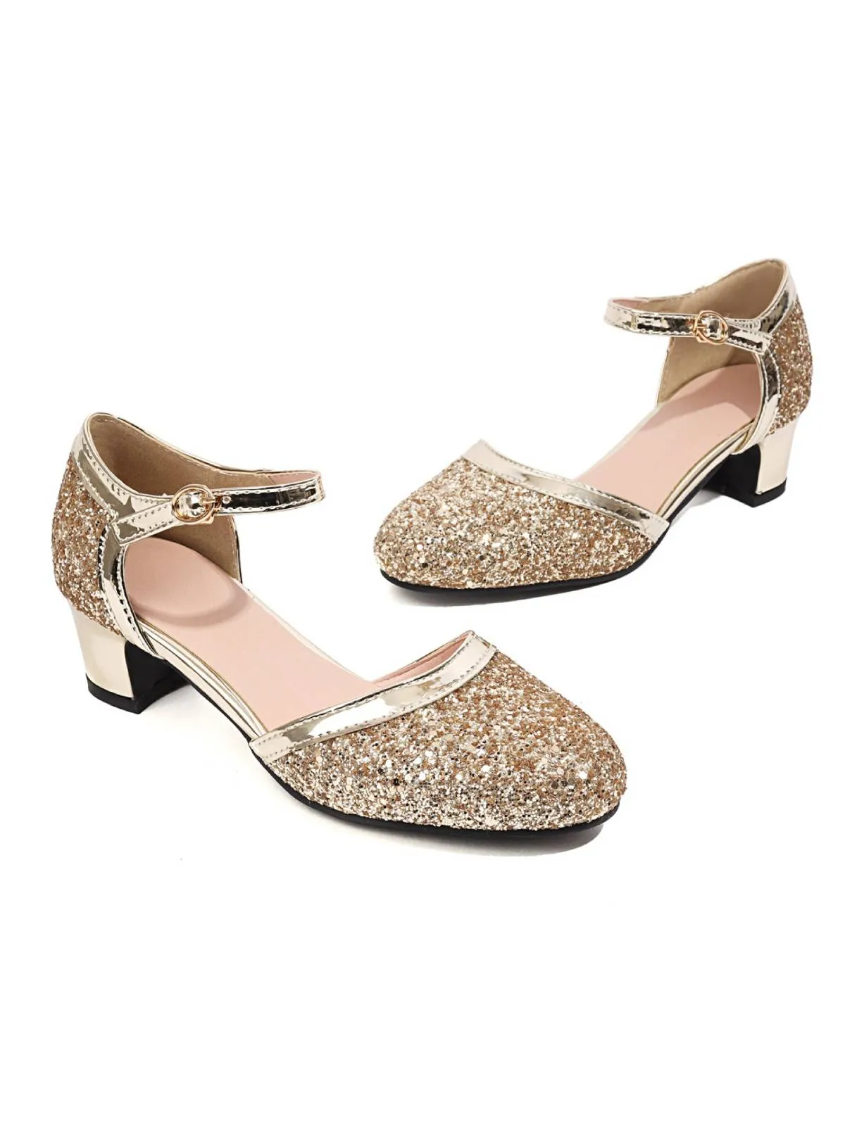 Shiny Buckle Heels Mary Jane Shoes sold by Retro Stage product image thumbnail 3