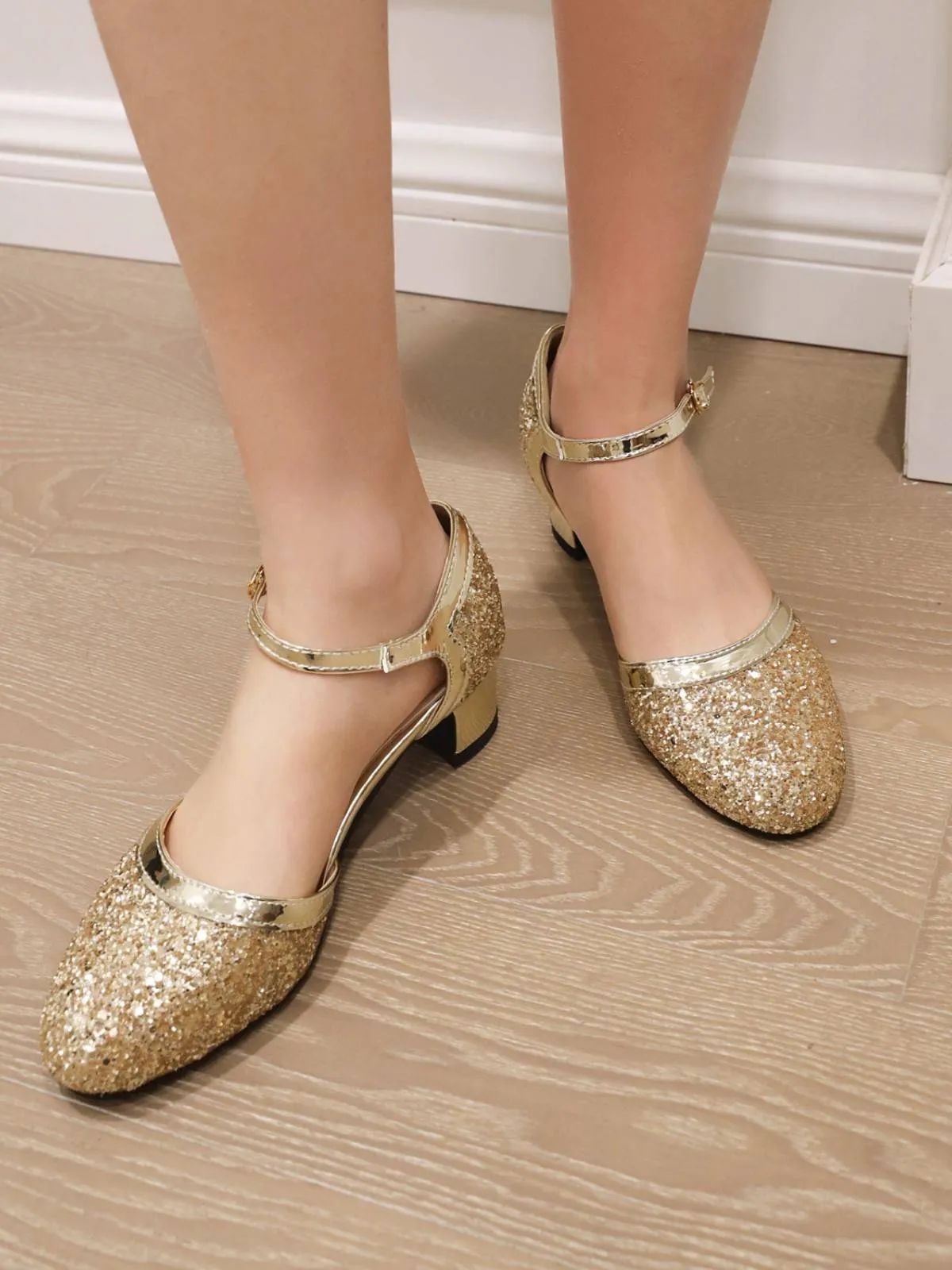 Shiny Buckle Heels Mary Jane Shoes sold by Retro Stage product image thumbnail 4