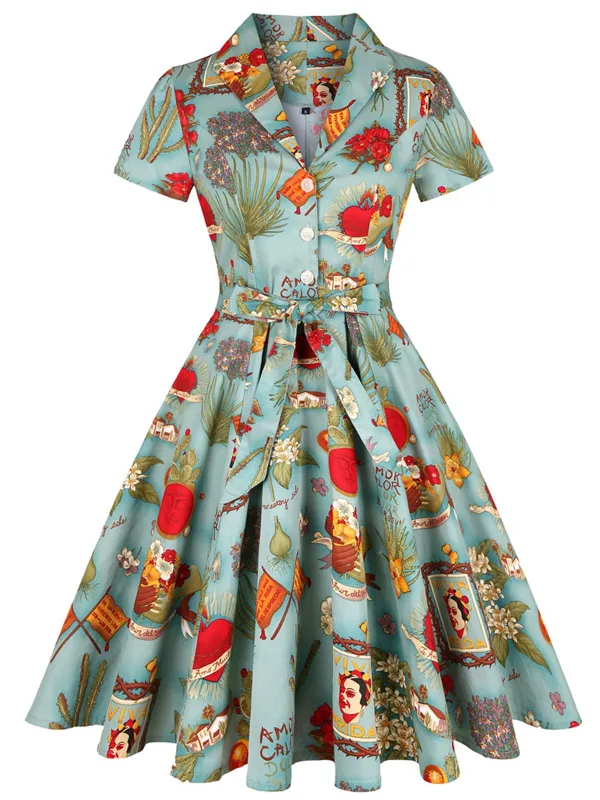 1950s Button Comics Swing Dress sold by Retro Stage