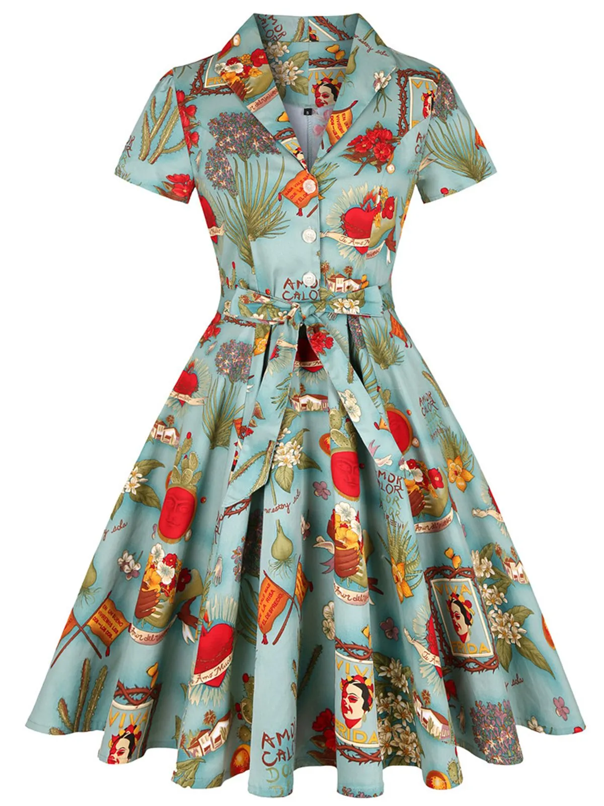 1950s Button Comics Swing Dress sold by Retro Stage
